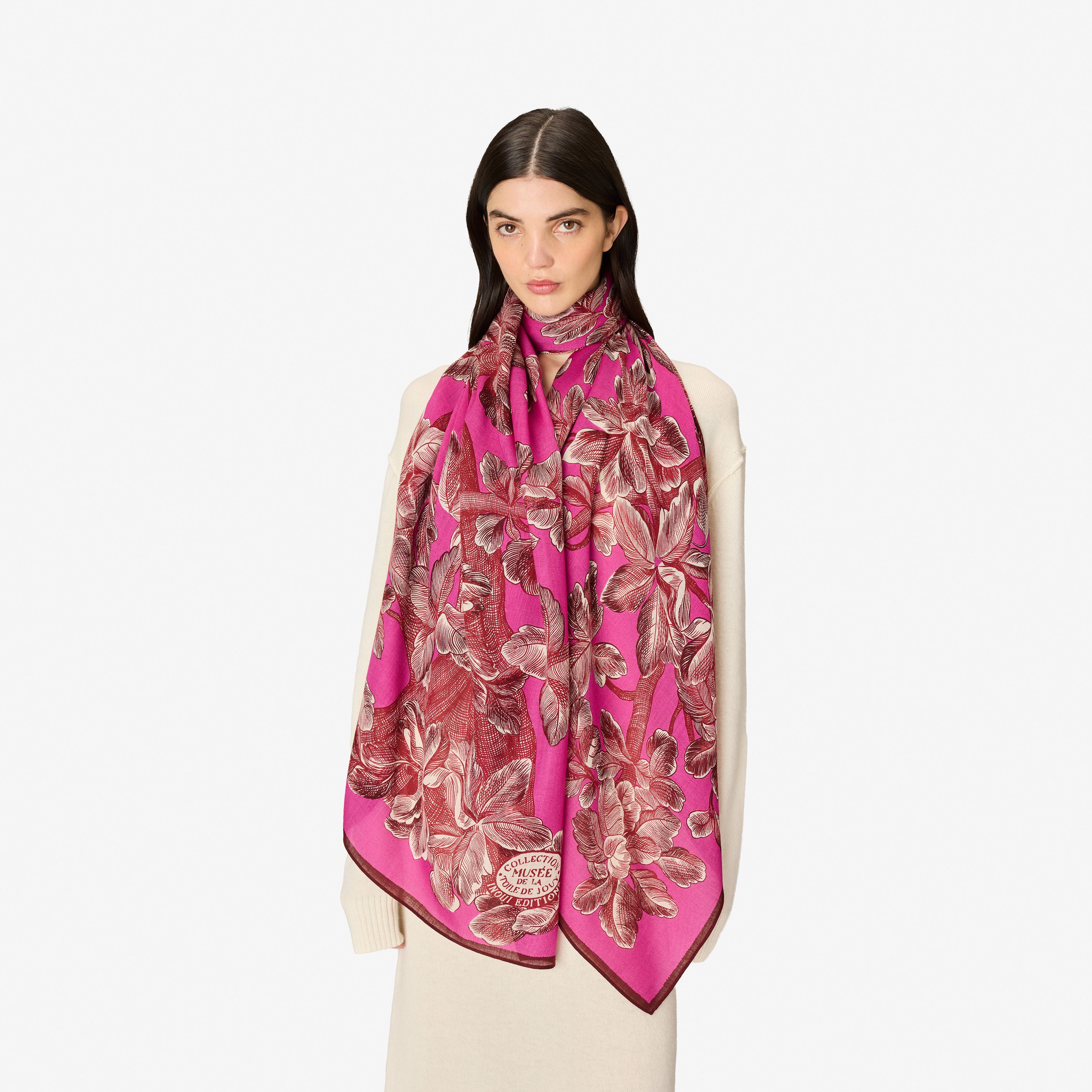 Scarf 100 - Arboris - Fuchsia