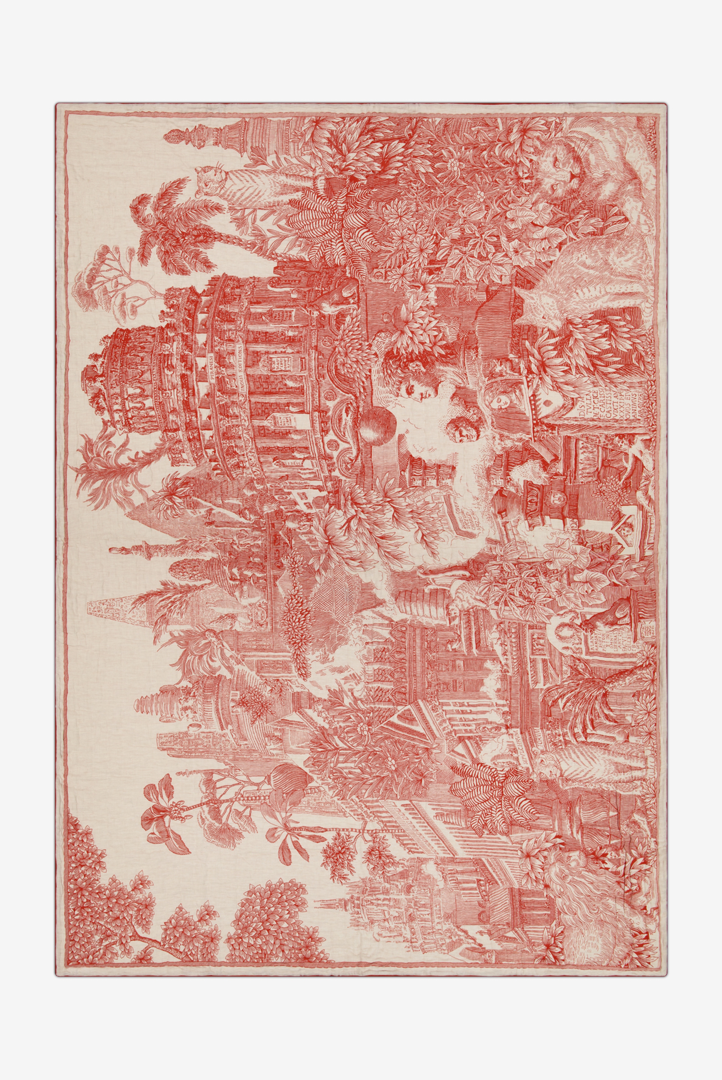 Bettdecke 140 - Piranesi - Rot