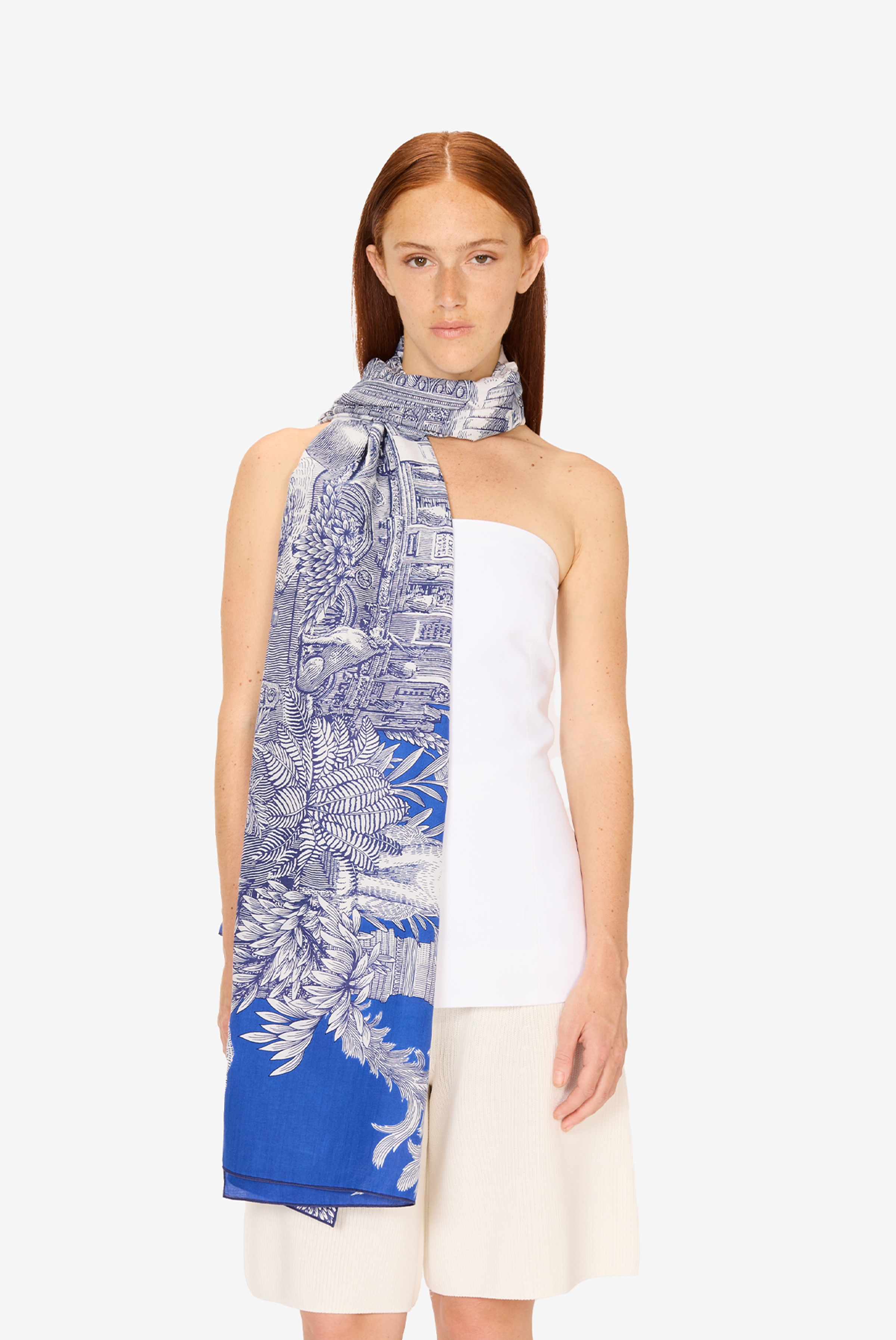 Scarf 100 - Piranesi - Blue