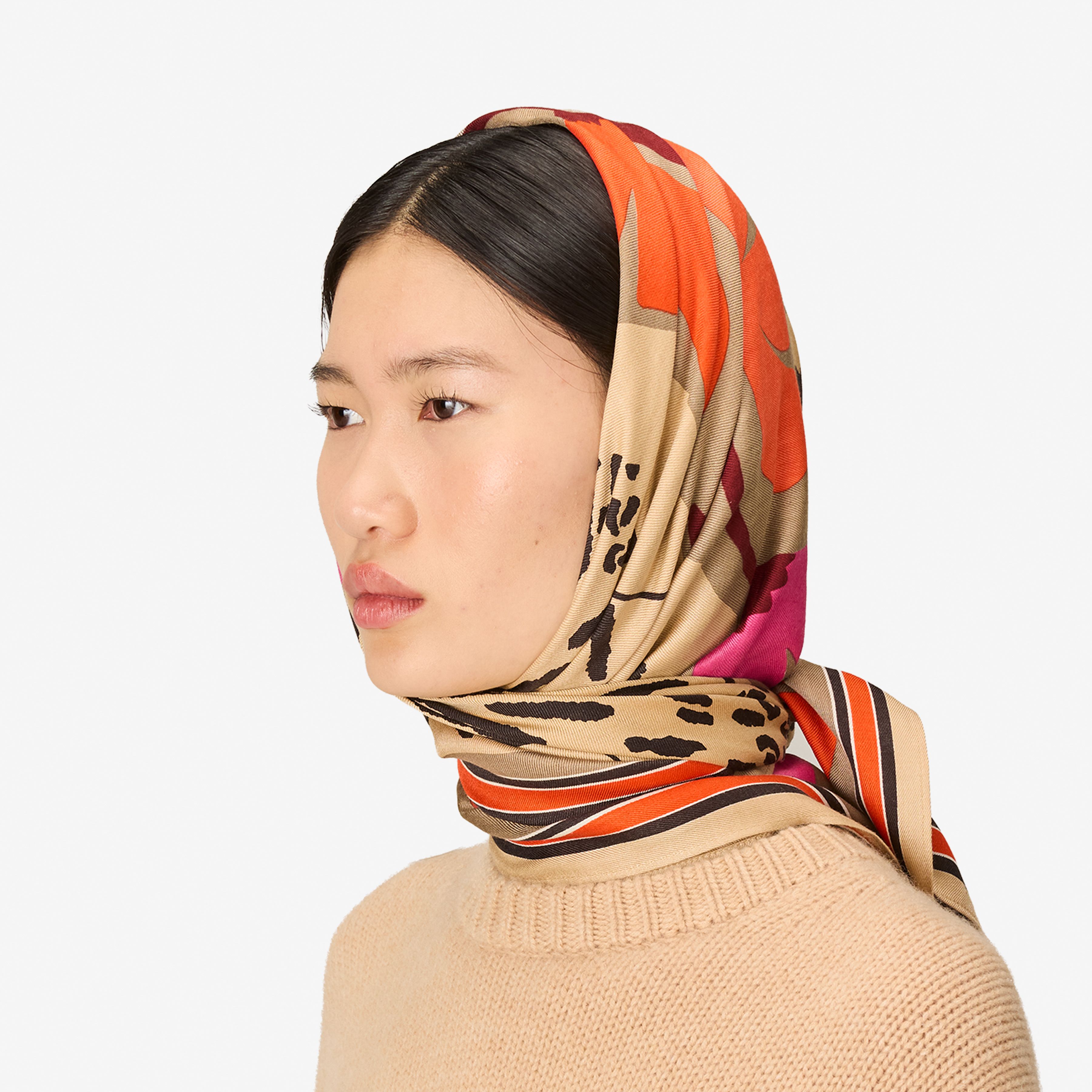 Quadratisches Tuch 100 - Panteo - Beige