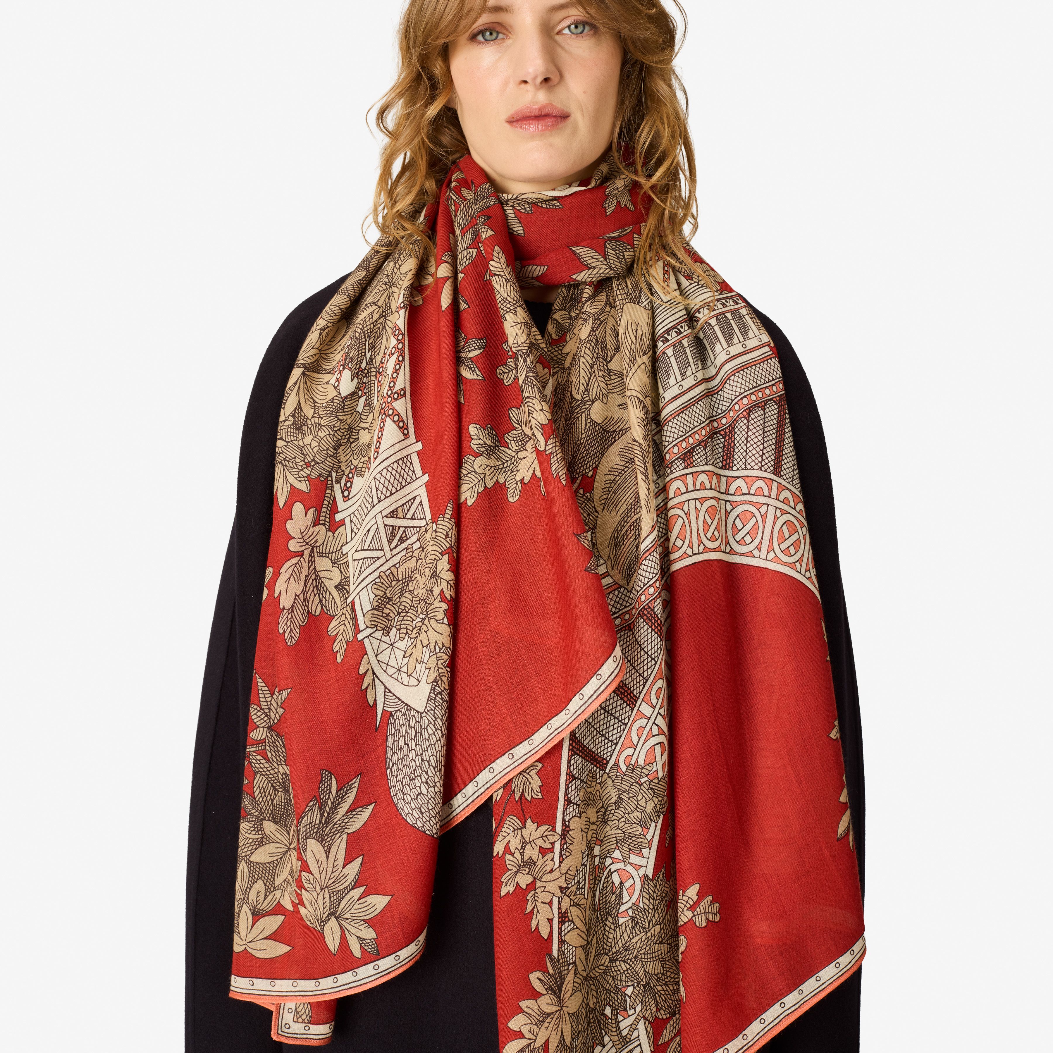 Scarf 80 - 1889 - Terracotta