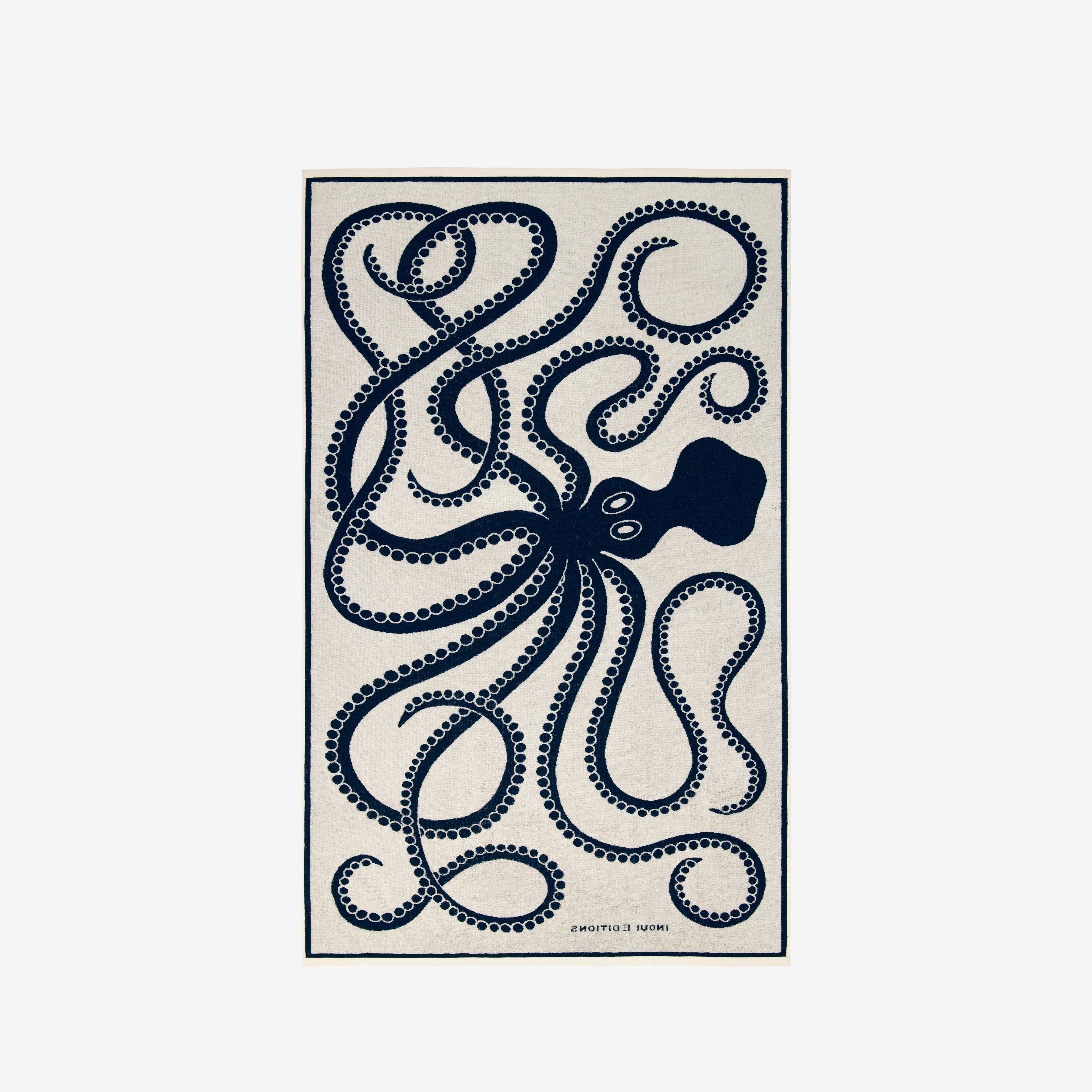 Serviette De Plage - Octopus - Bleu Nuit