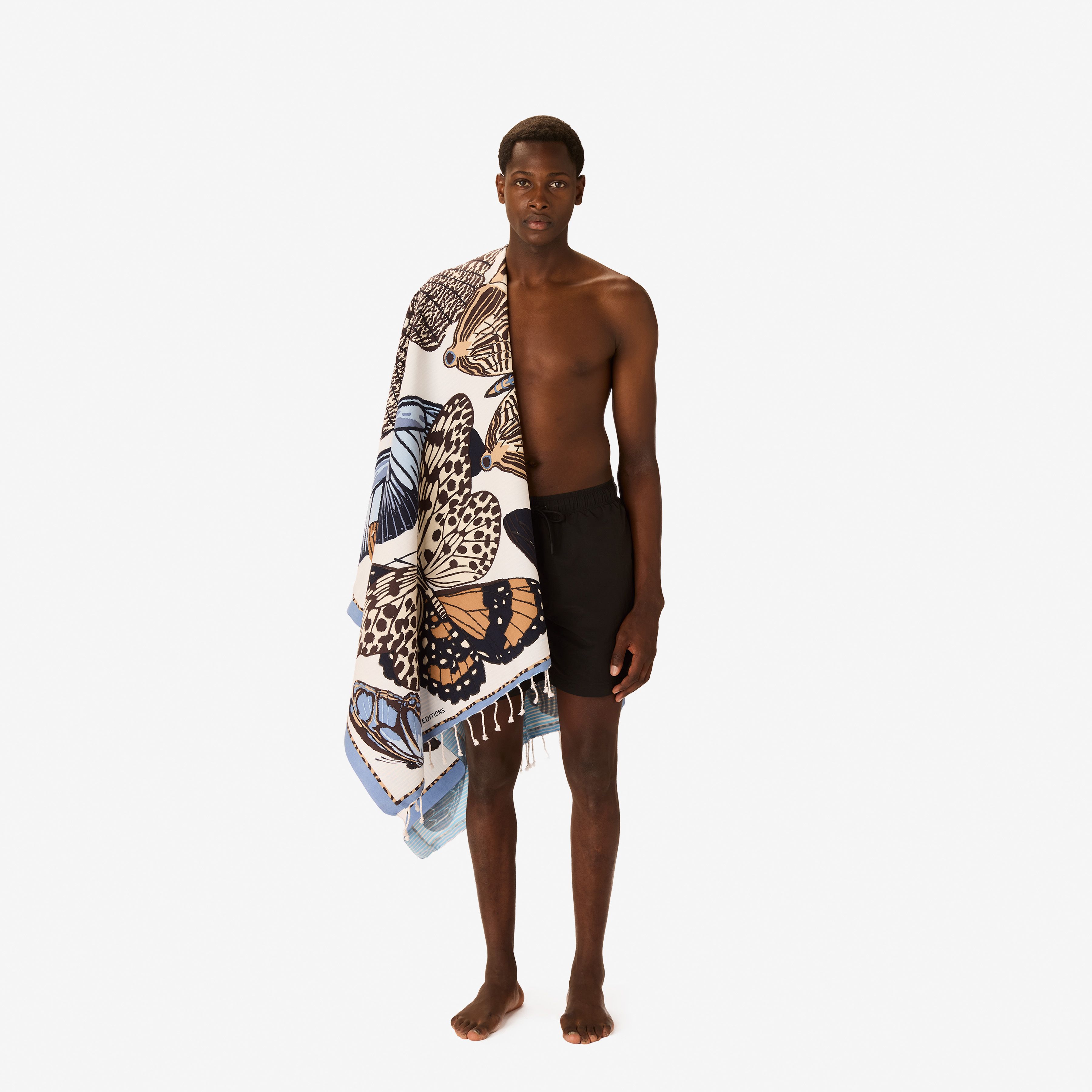 Fouta Handtuch  100 - Papillons - Beige