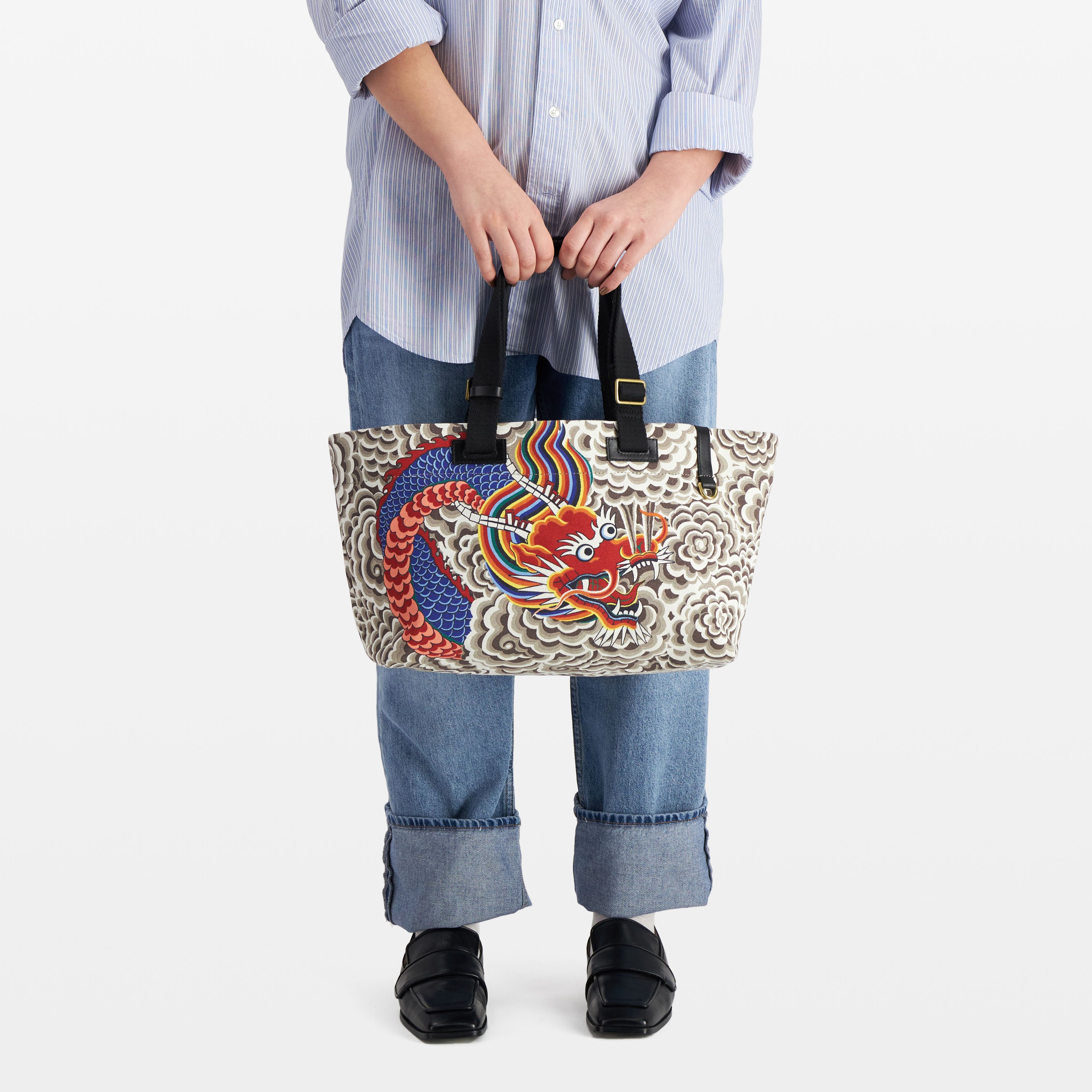 Sac Cabas Strap S - Dragon - Gris