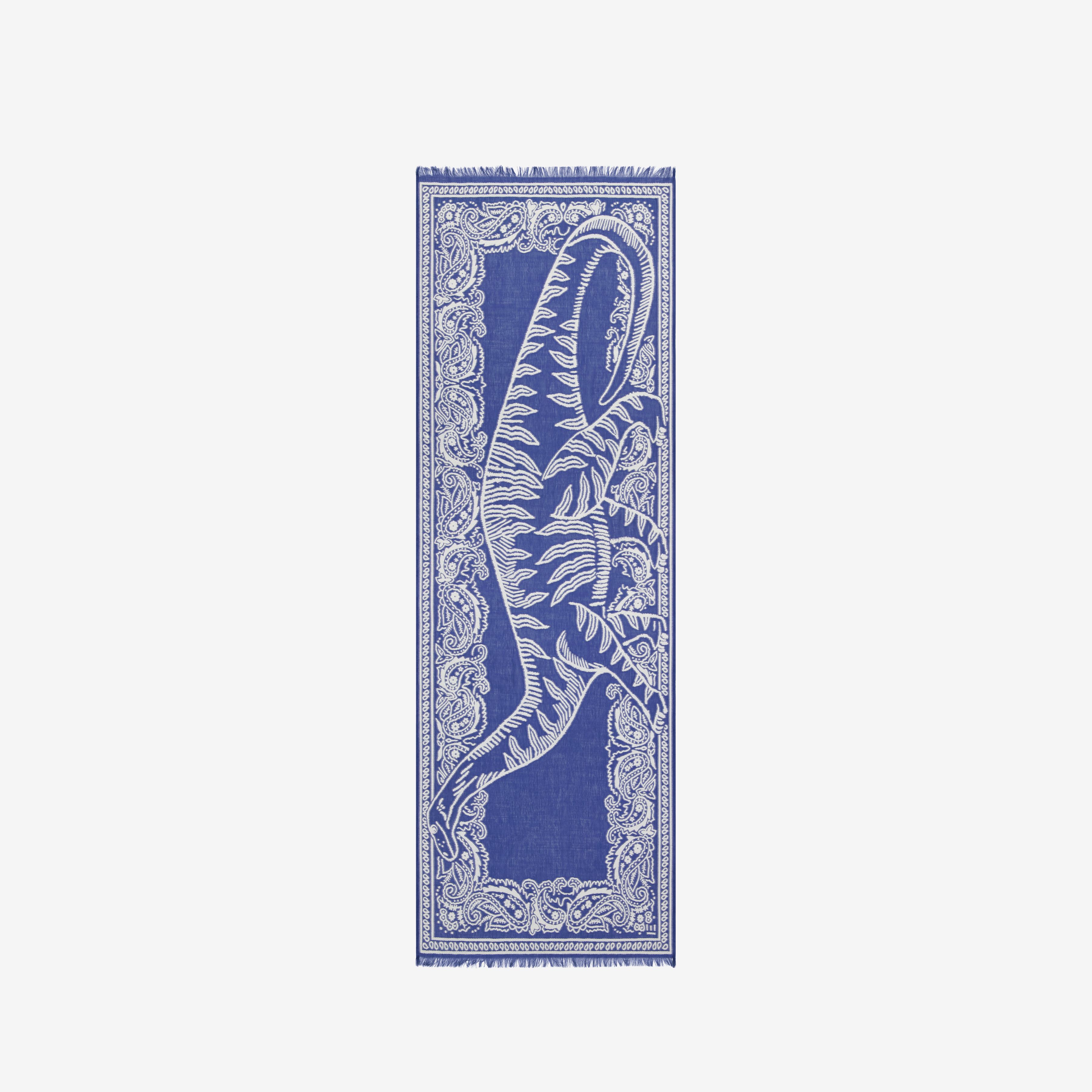 Schal 70 3D - Dino - Blau