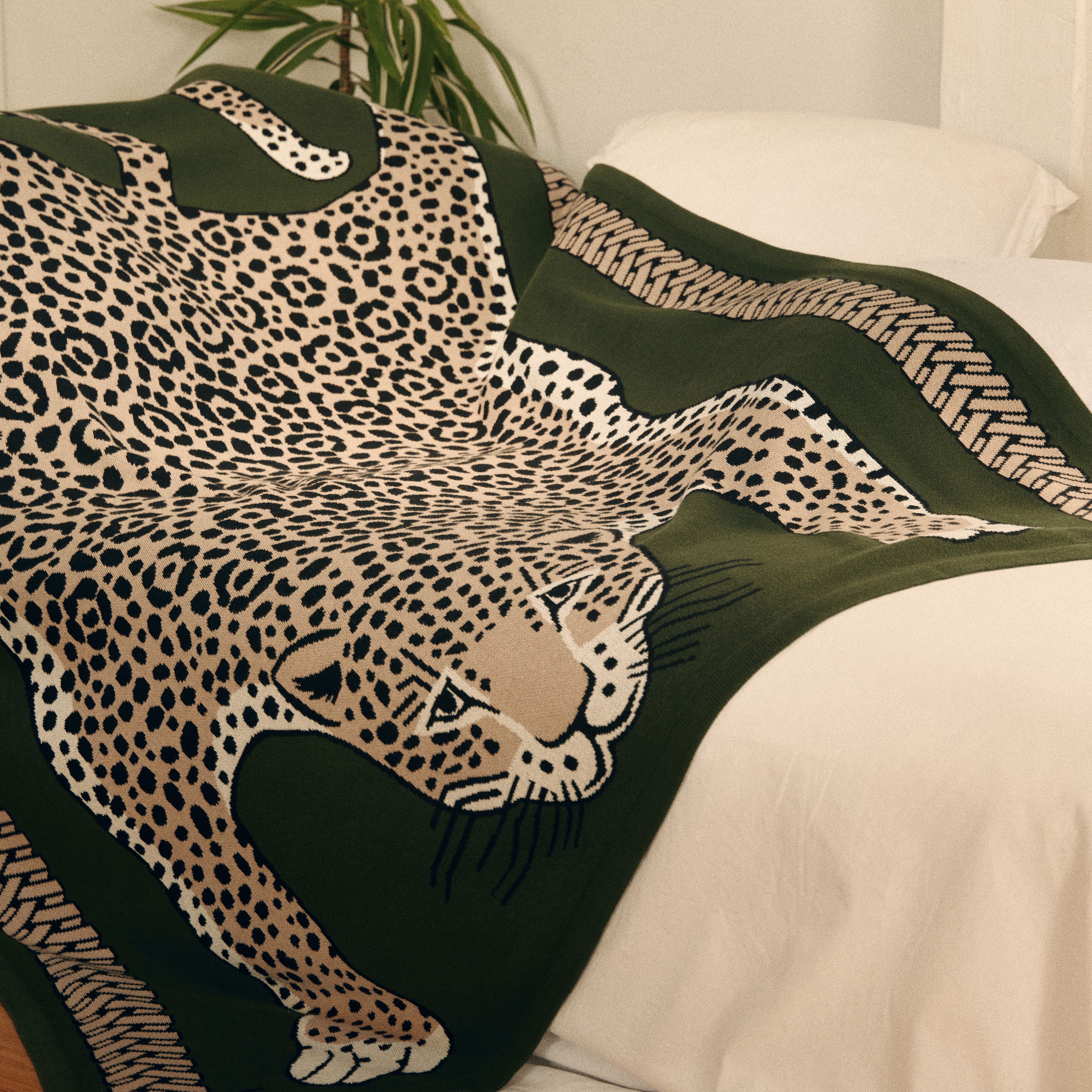 Coperta 130 - Leopard - Kaki