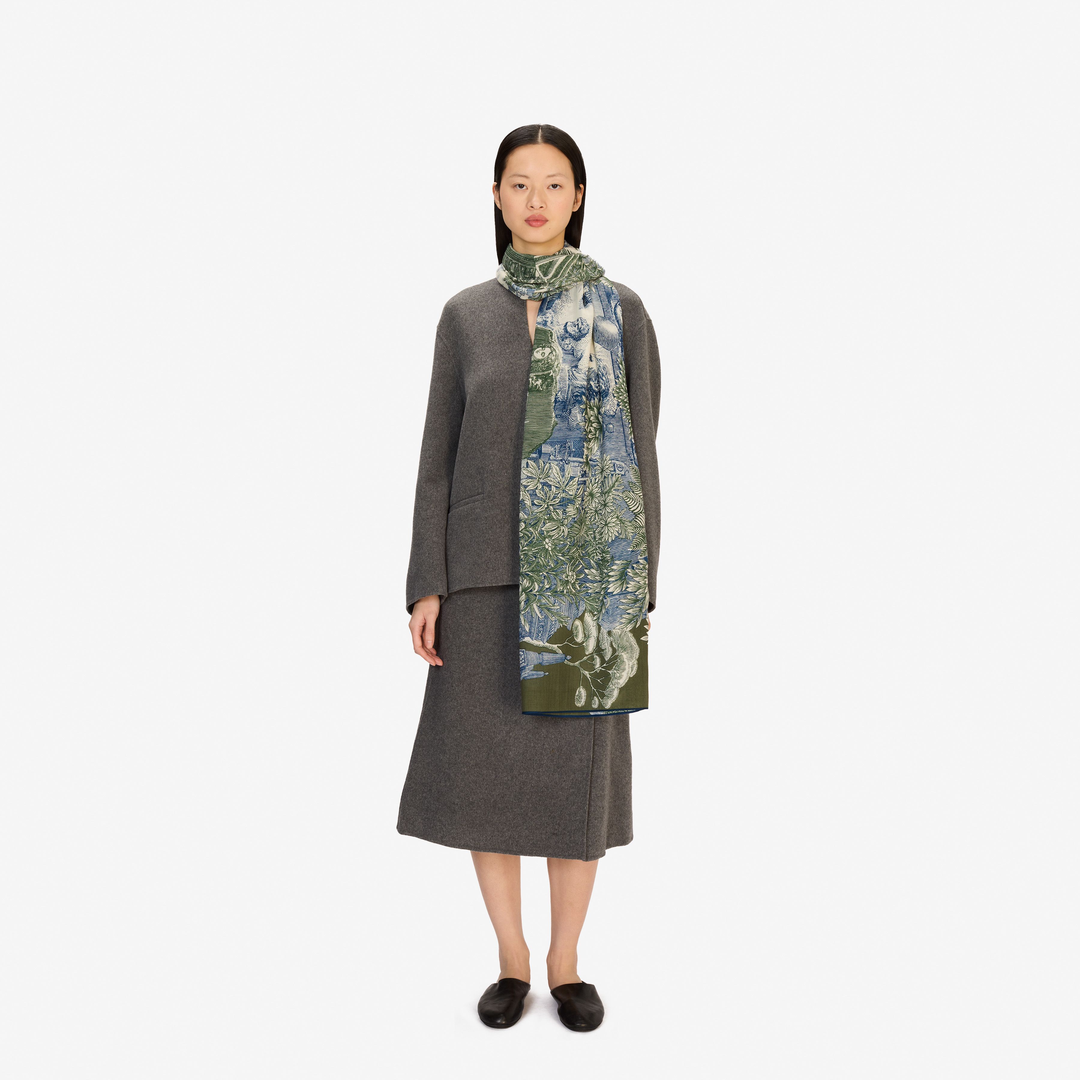 Bufanda de lana 100 - Piranesi - Khaki