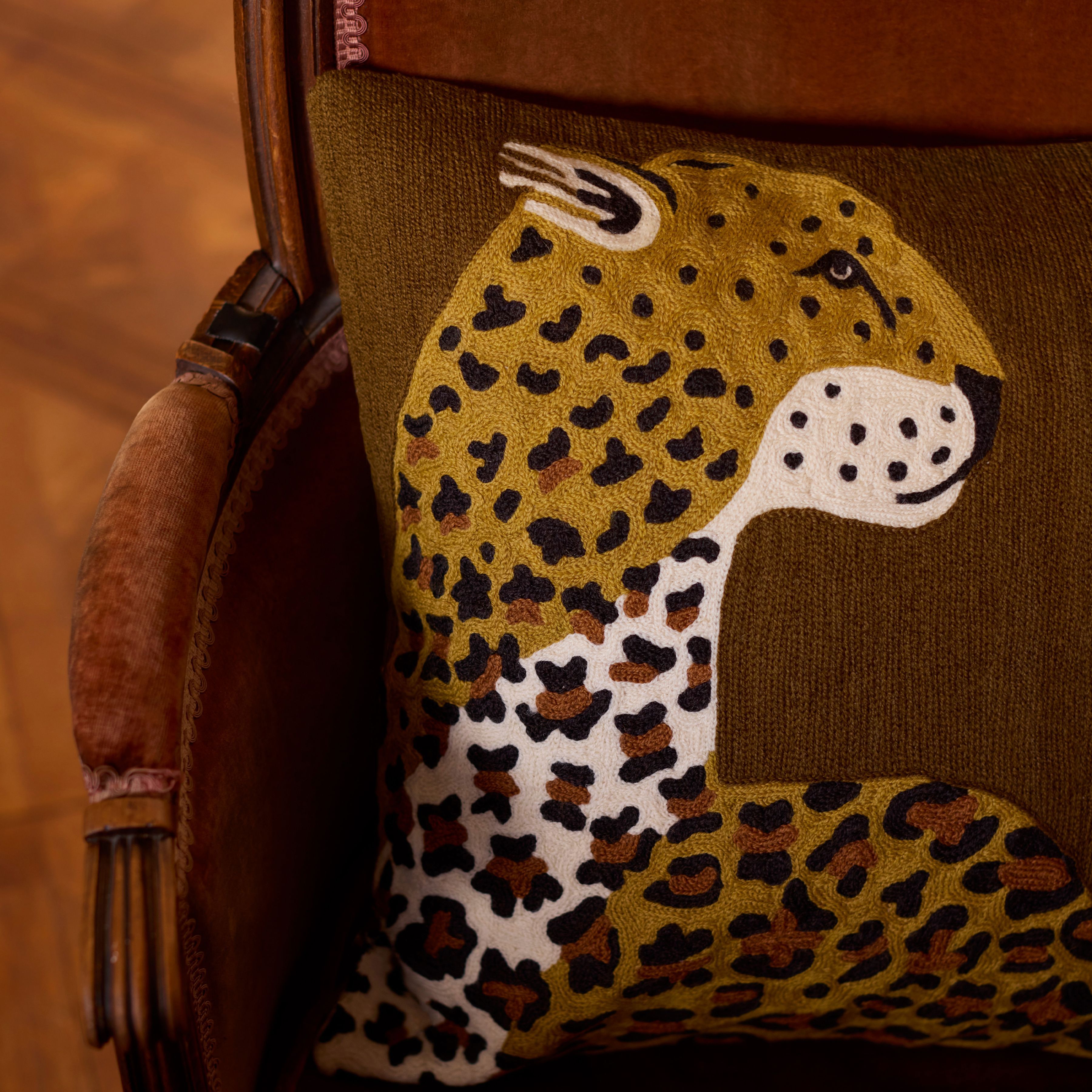 Housse de Coussin 45 - Leopard - Safran