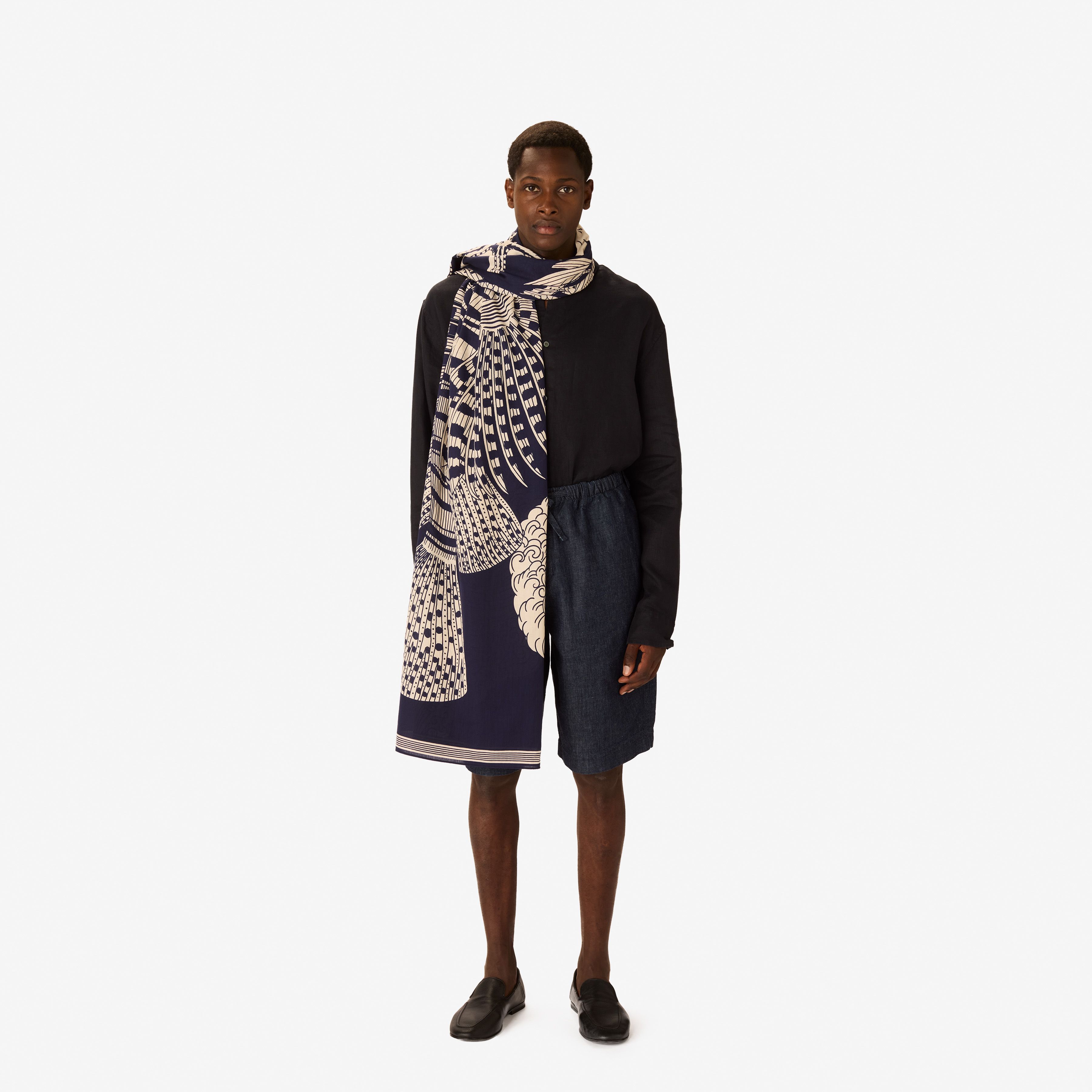 Scarf 100 - Vague - Navy