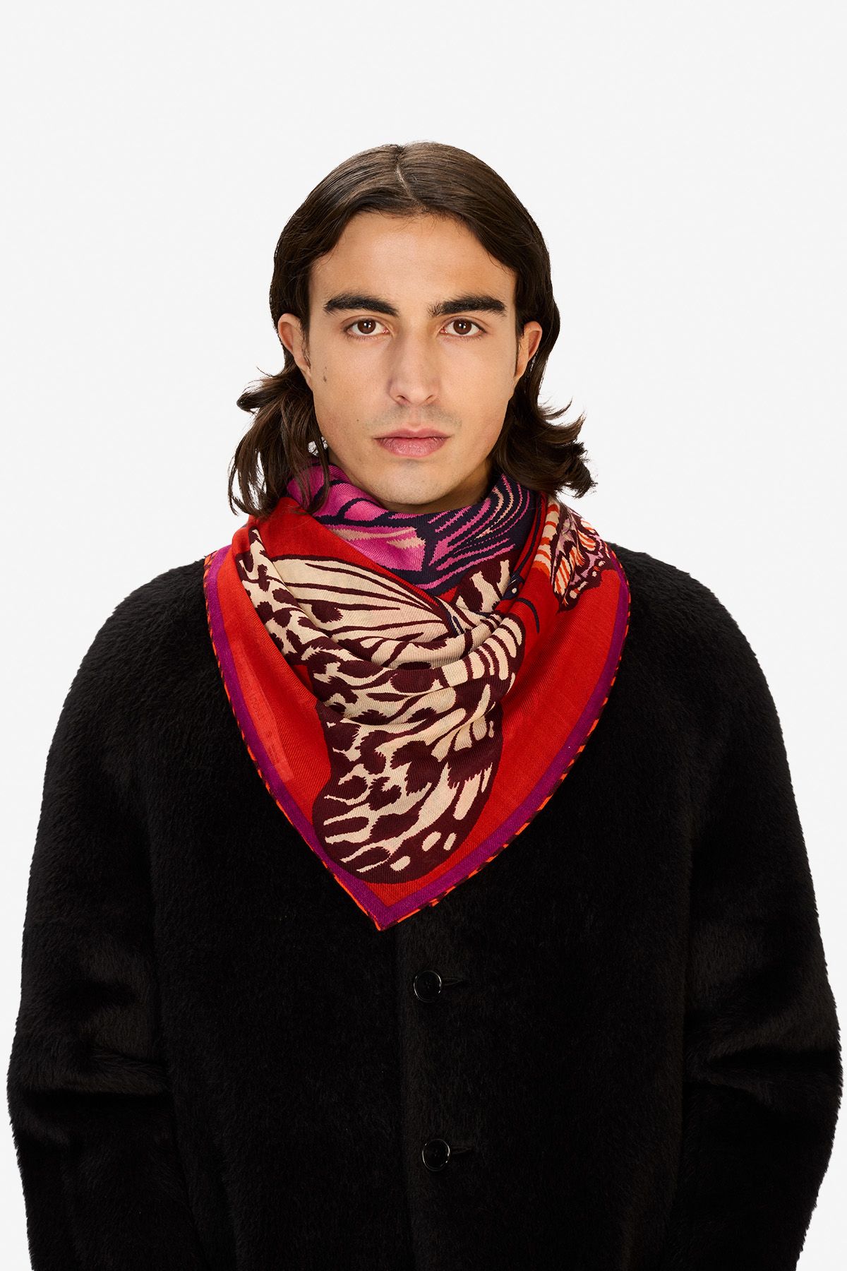 Square 130 - Papillons - Red