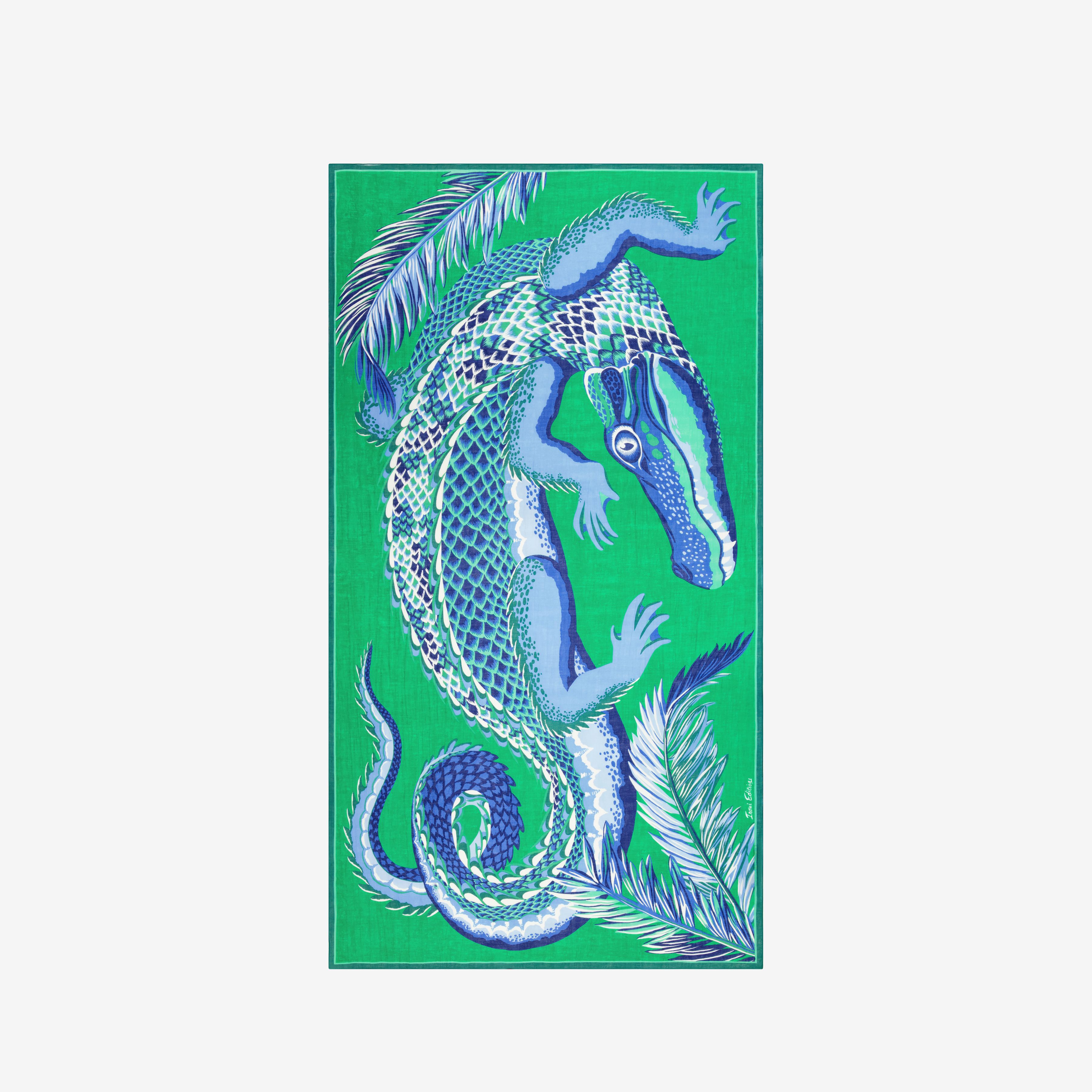 Schal 100 - Croco - Grün
