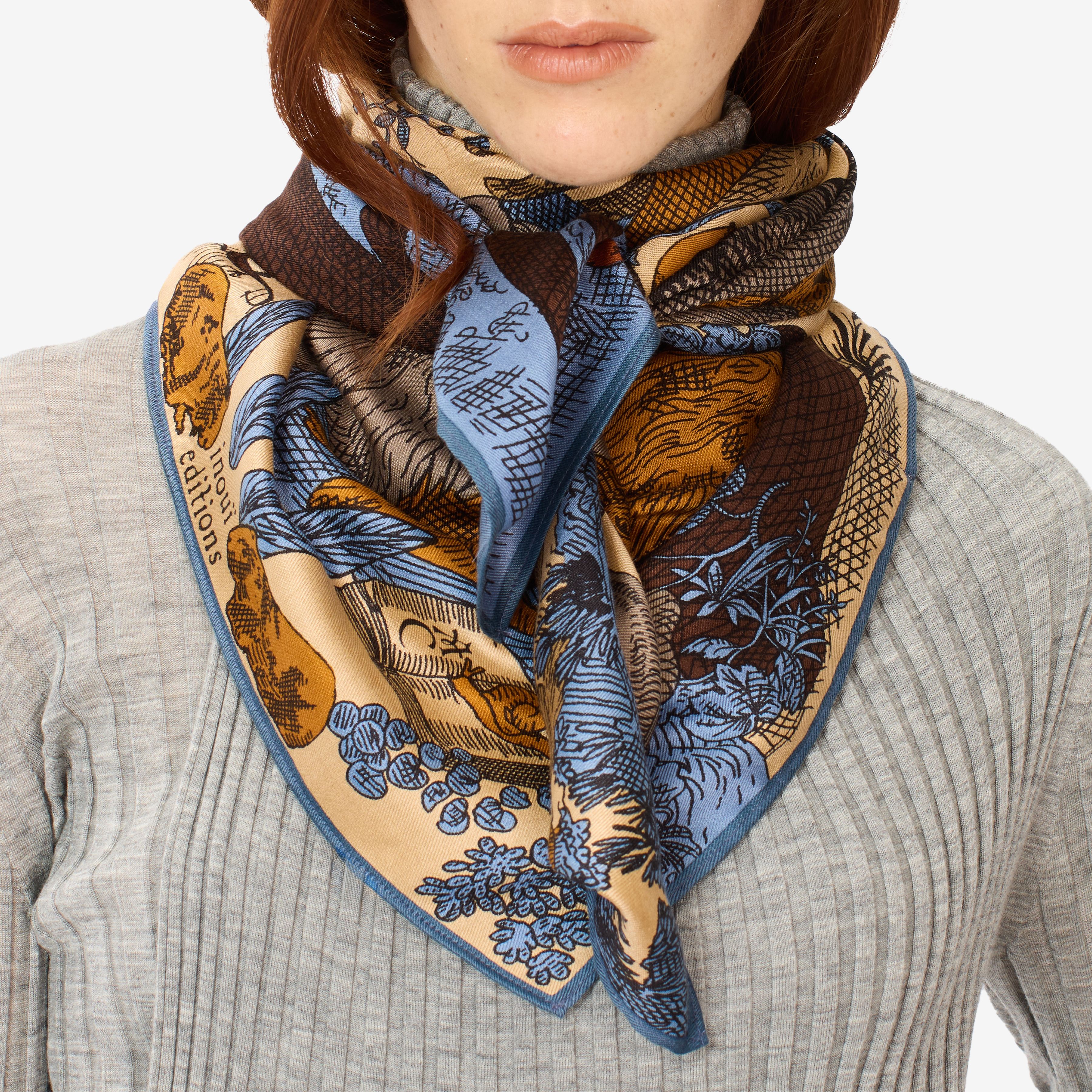 Quadratisches Tuch 100 - Reve - Beige