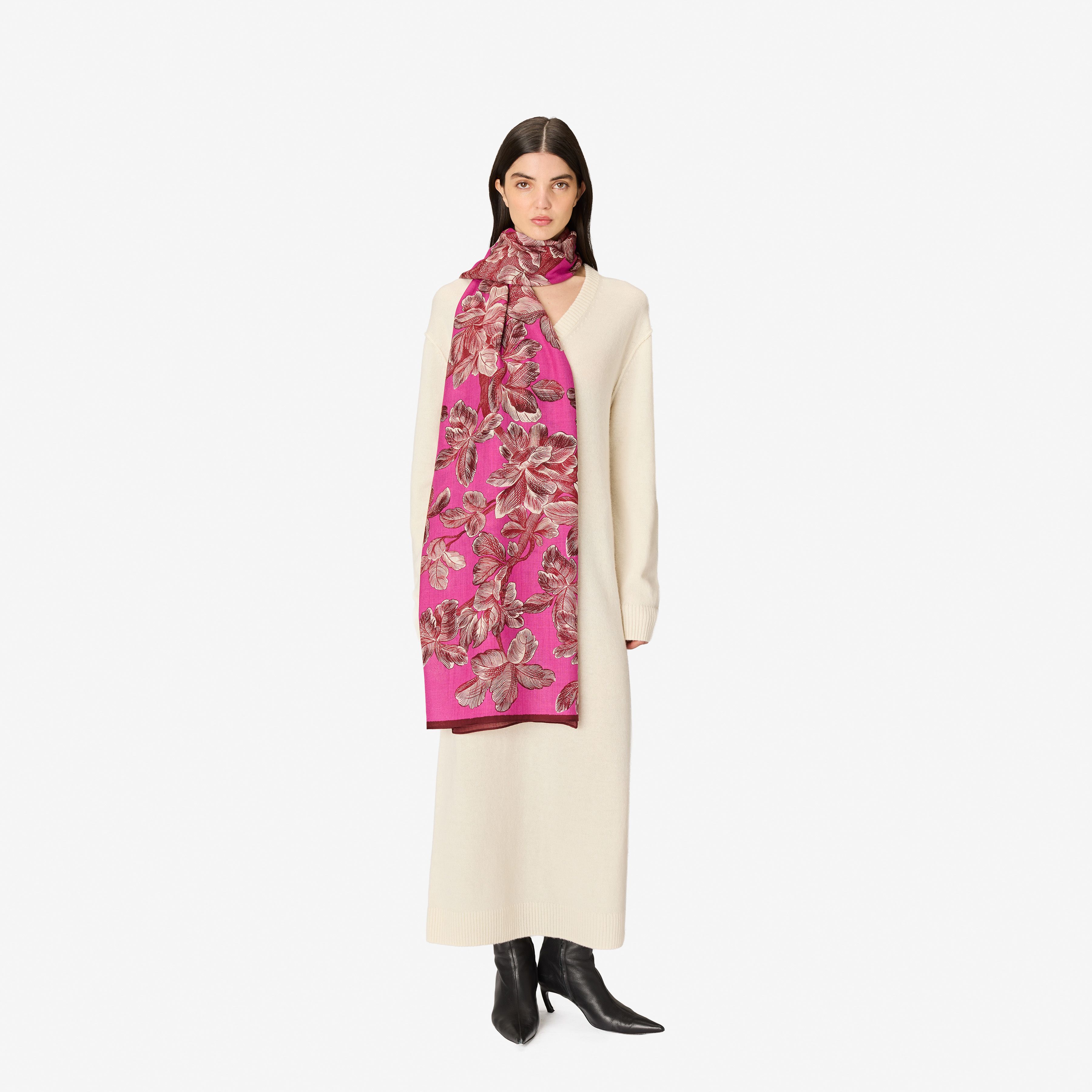 Scarf 100 - Arboris - Fuchsia