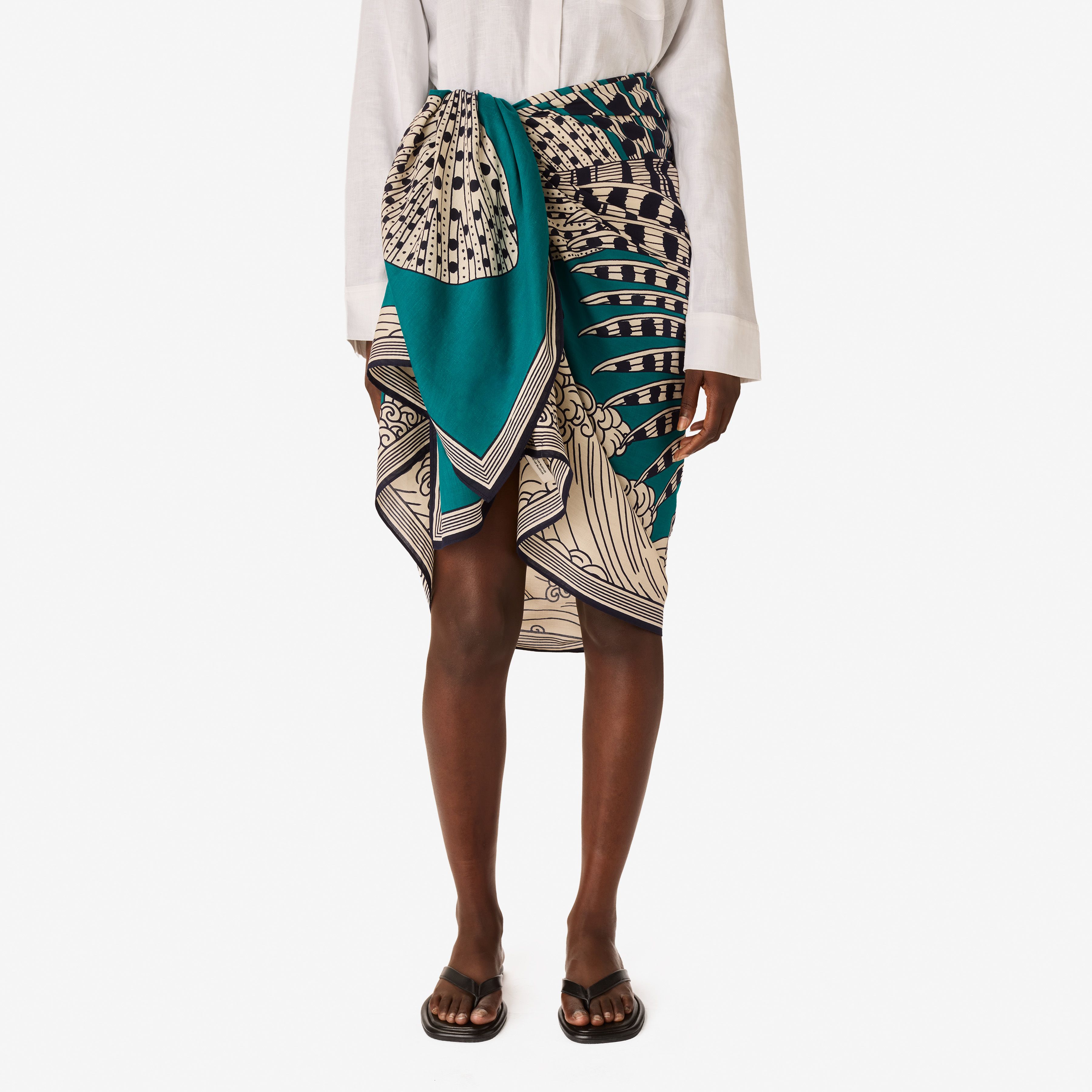 Scarf 100 - Vague - Turquoise