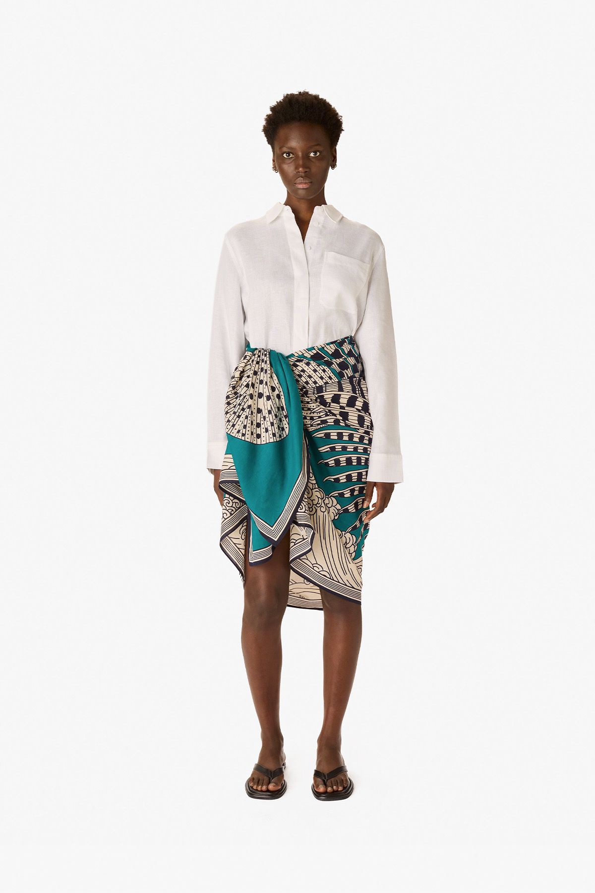 Scarf 100 - Vague - Turquoise