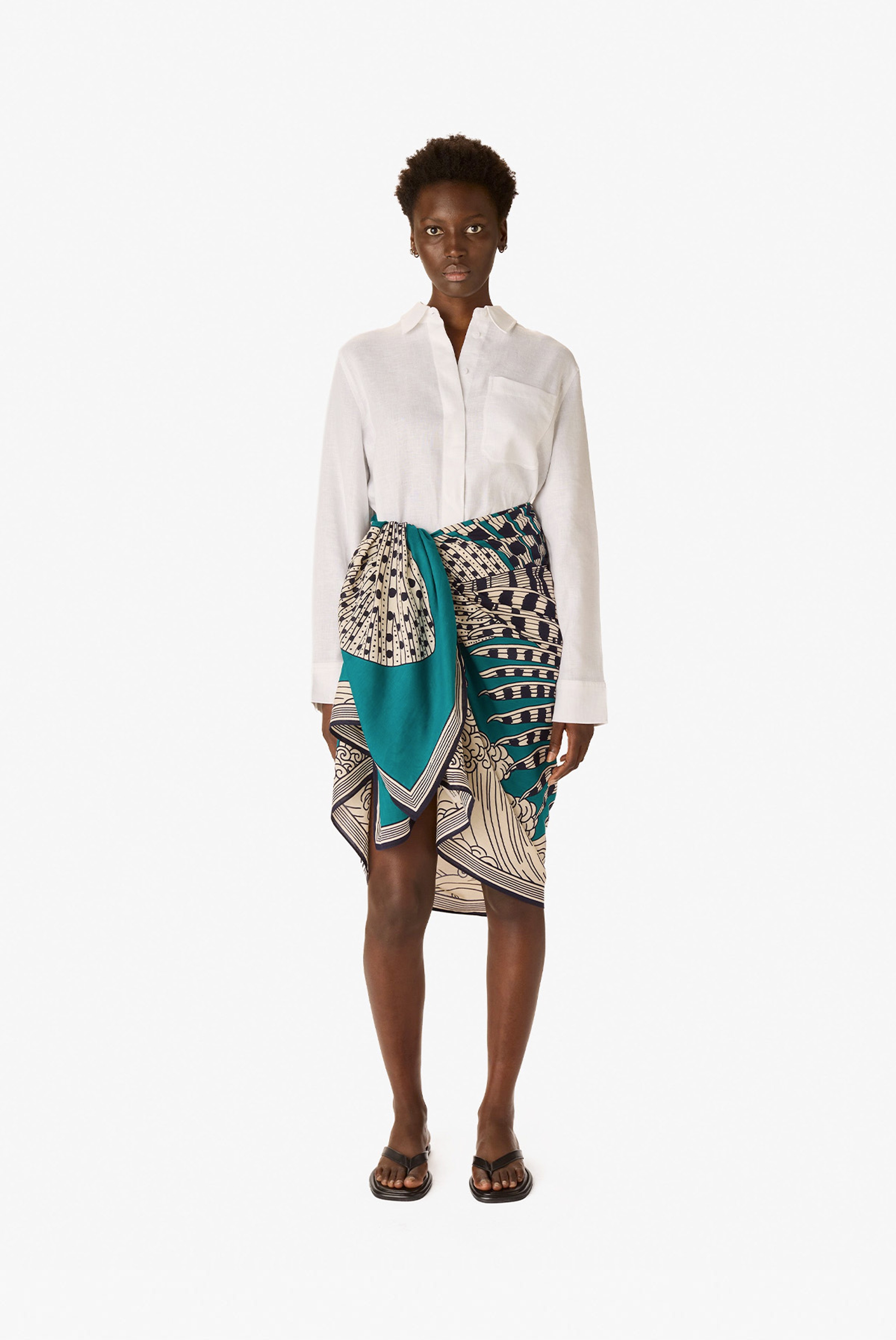 Scarf 100 - Vague - Turquoise