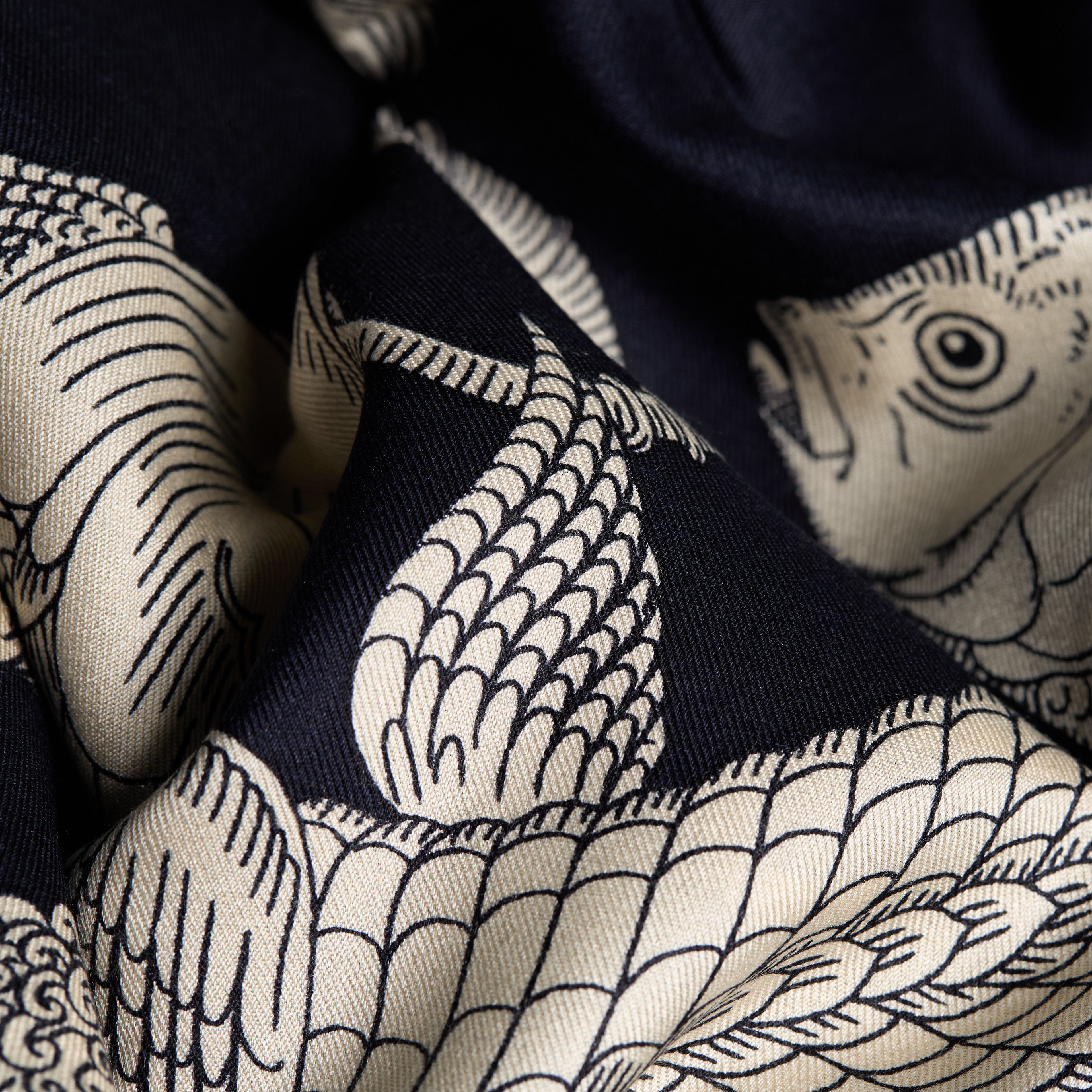 Foulard quadrato 130 - Astrologie - Blu scuro