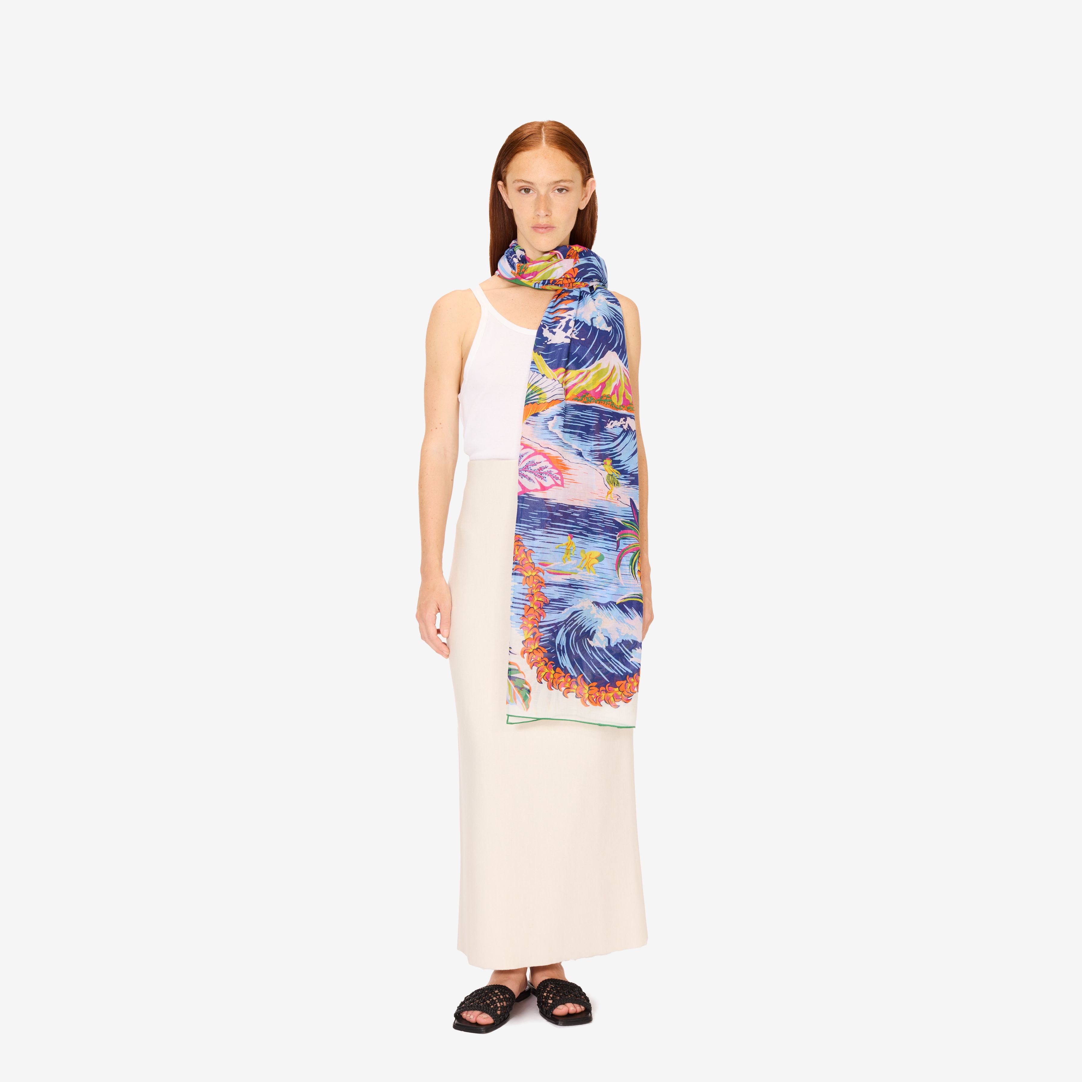 Scarf 100 - Hawai - White