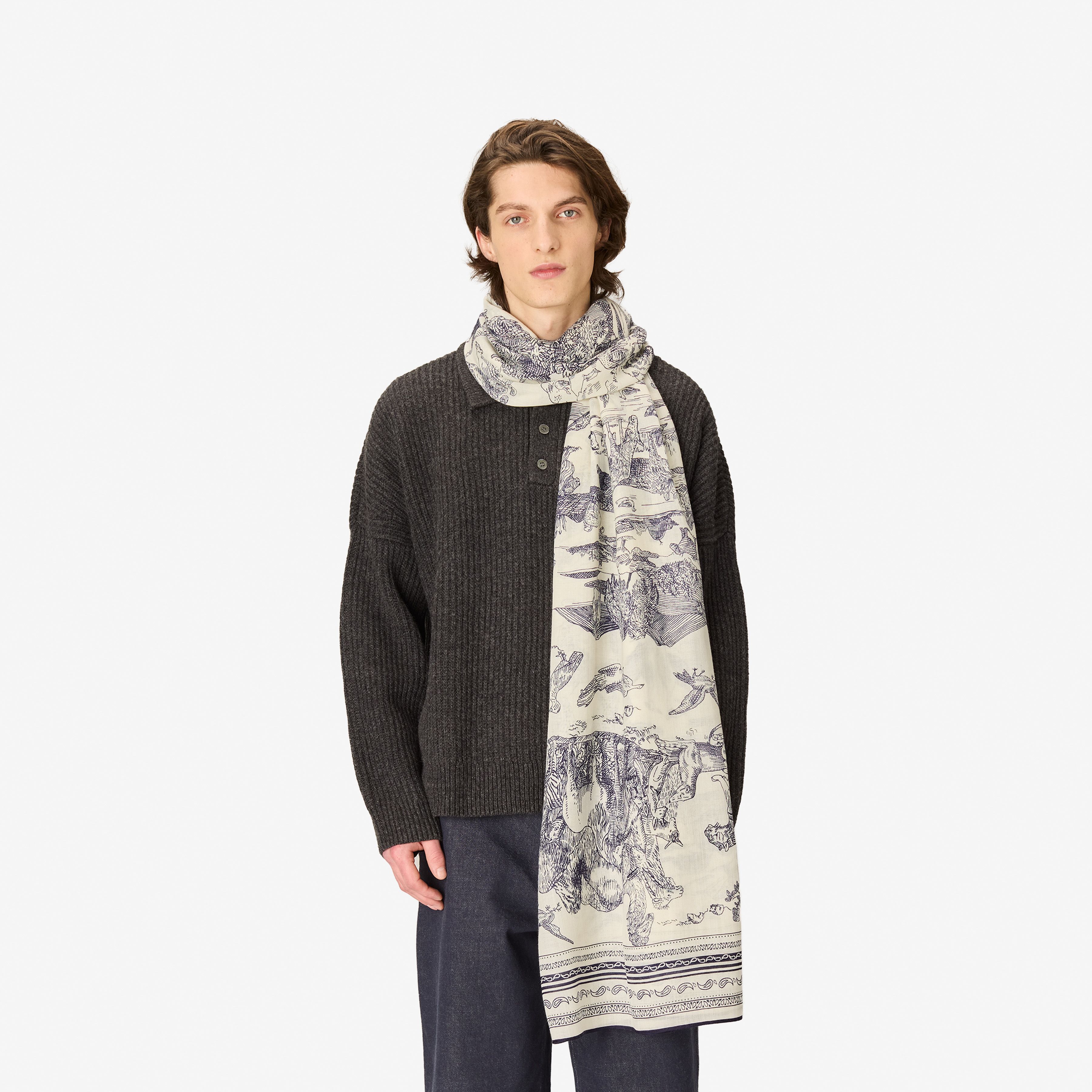 Scarf 130 - Reverie - White