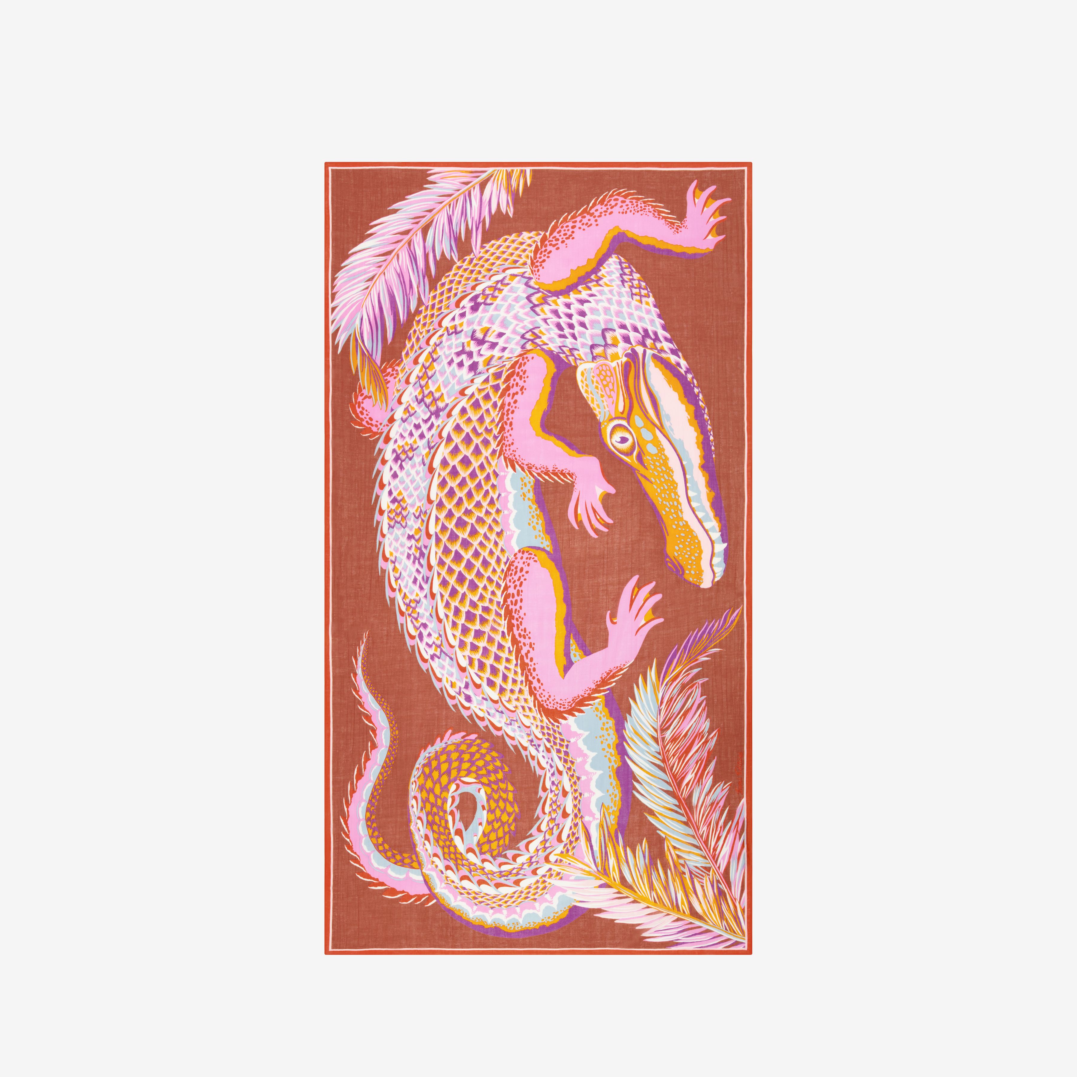 Schal 100 - Croco - Karamell