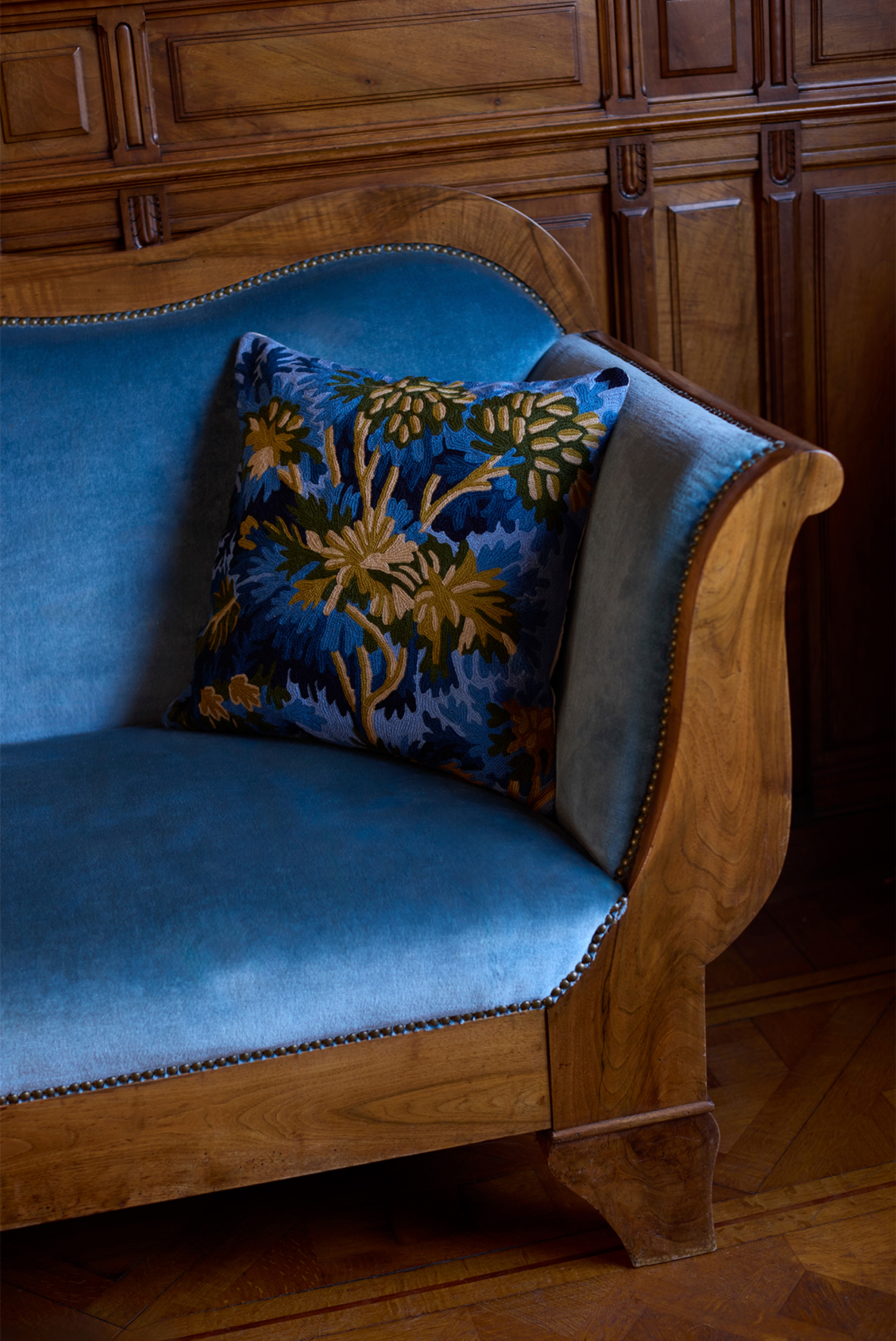 Cushion Cover 45 - Fontainebleau - Duck Blue