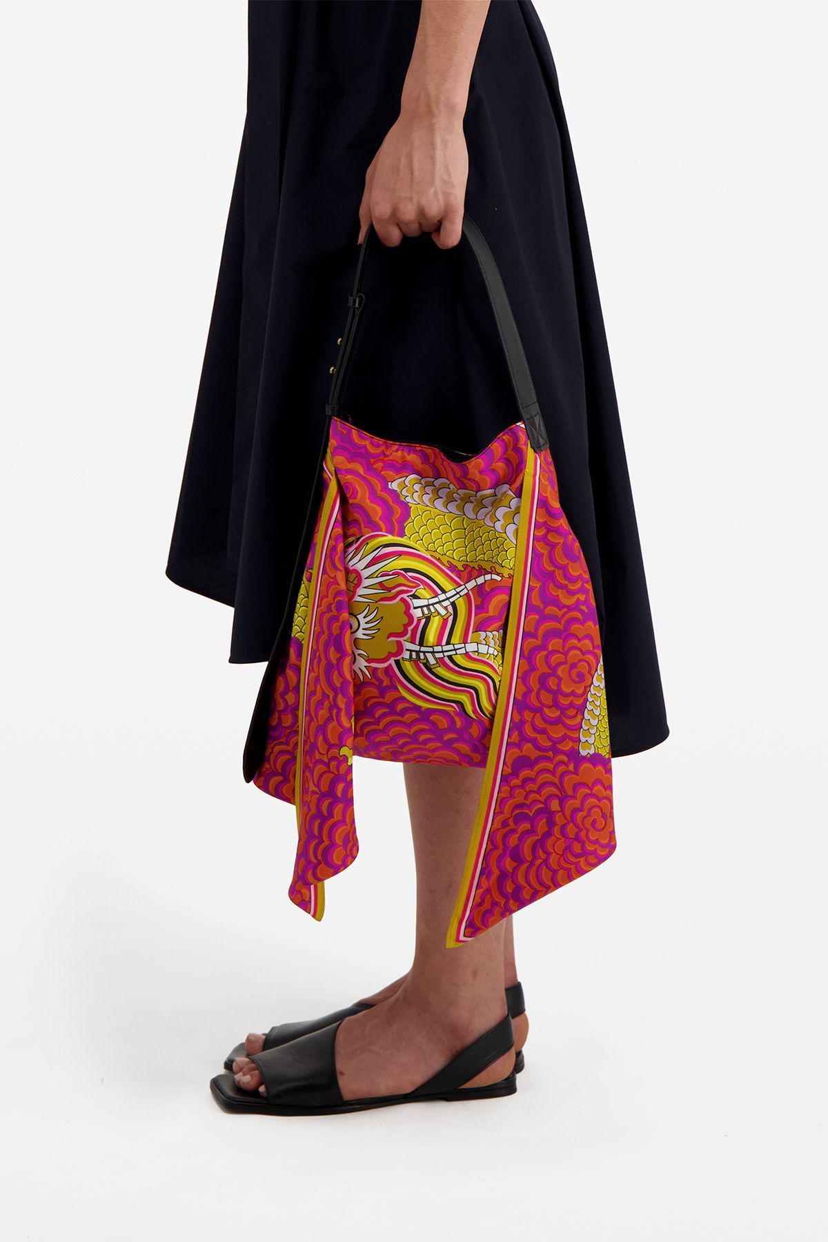 Scarf Bag S - Dragon - Fuchsia