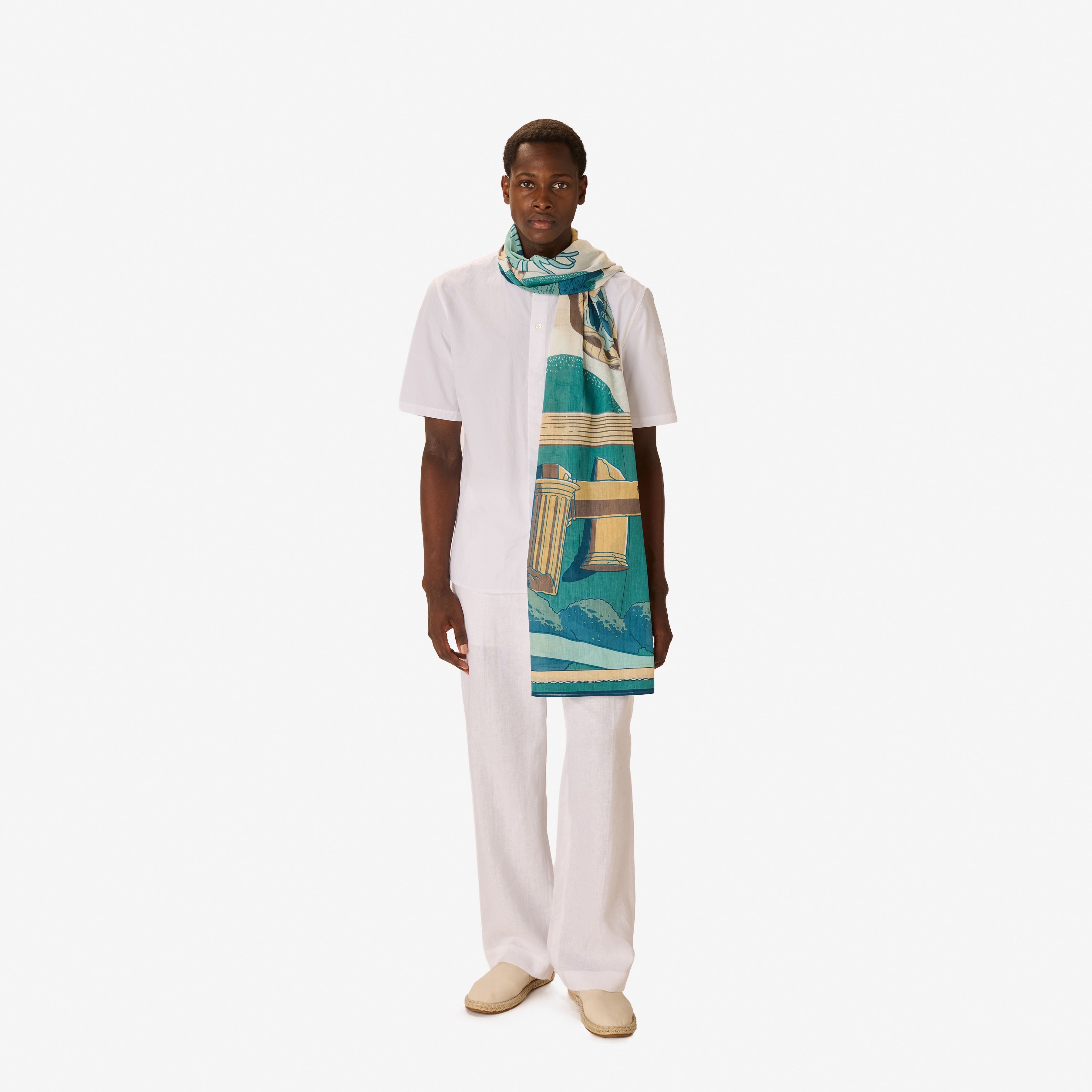 Scarf 100 - Jardin - Turquoise