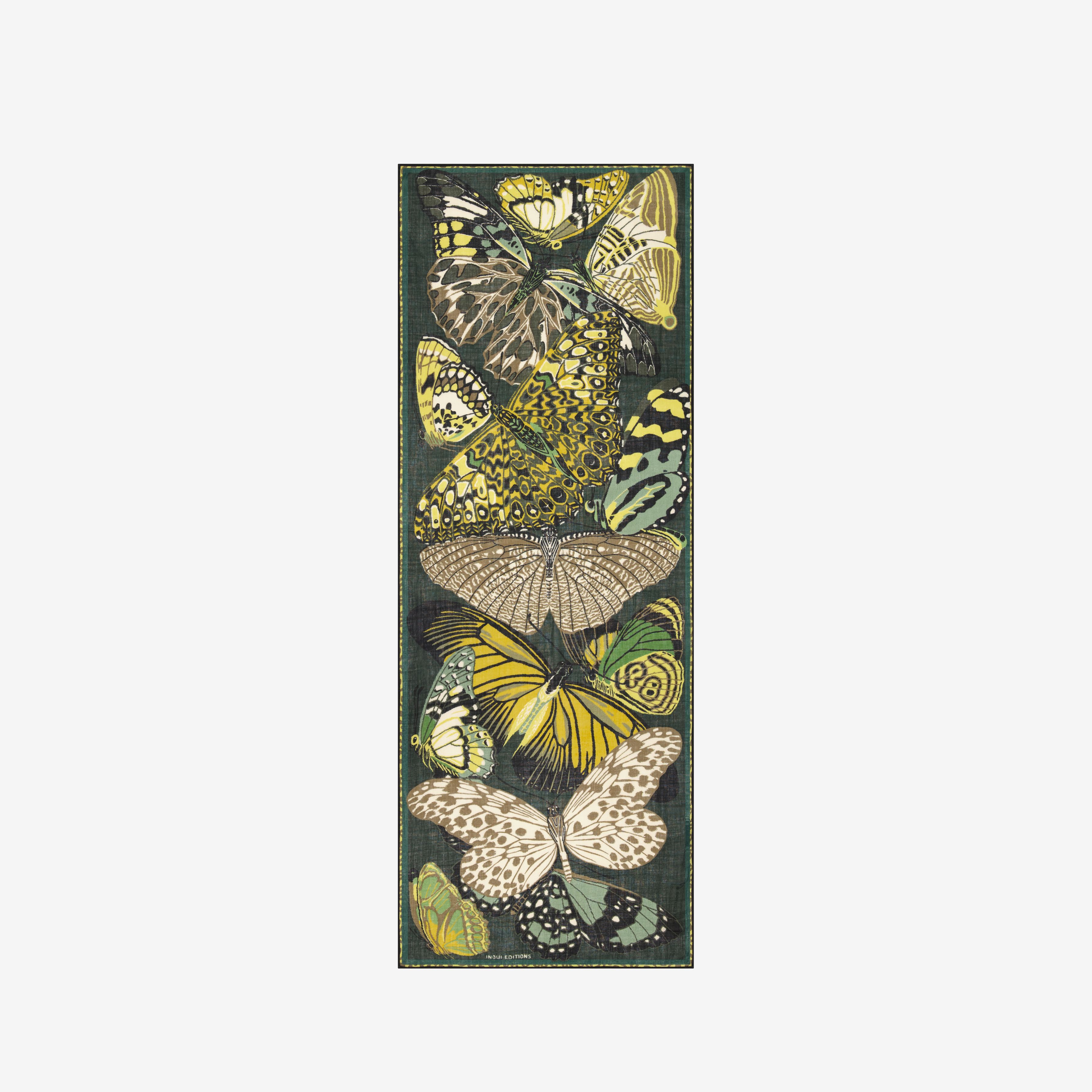 Scarf 70 - Papillons - Emerald