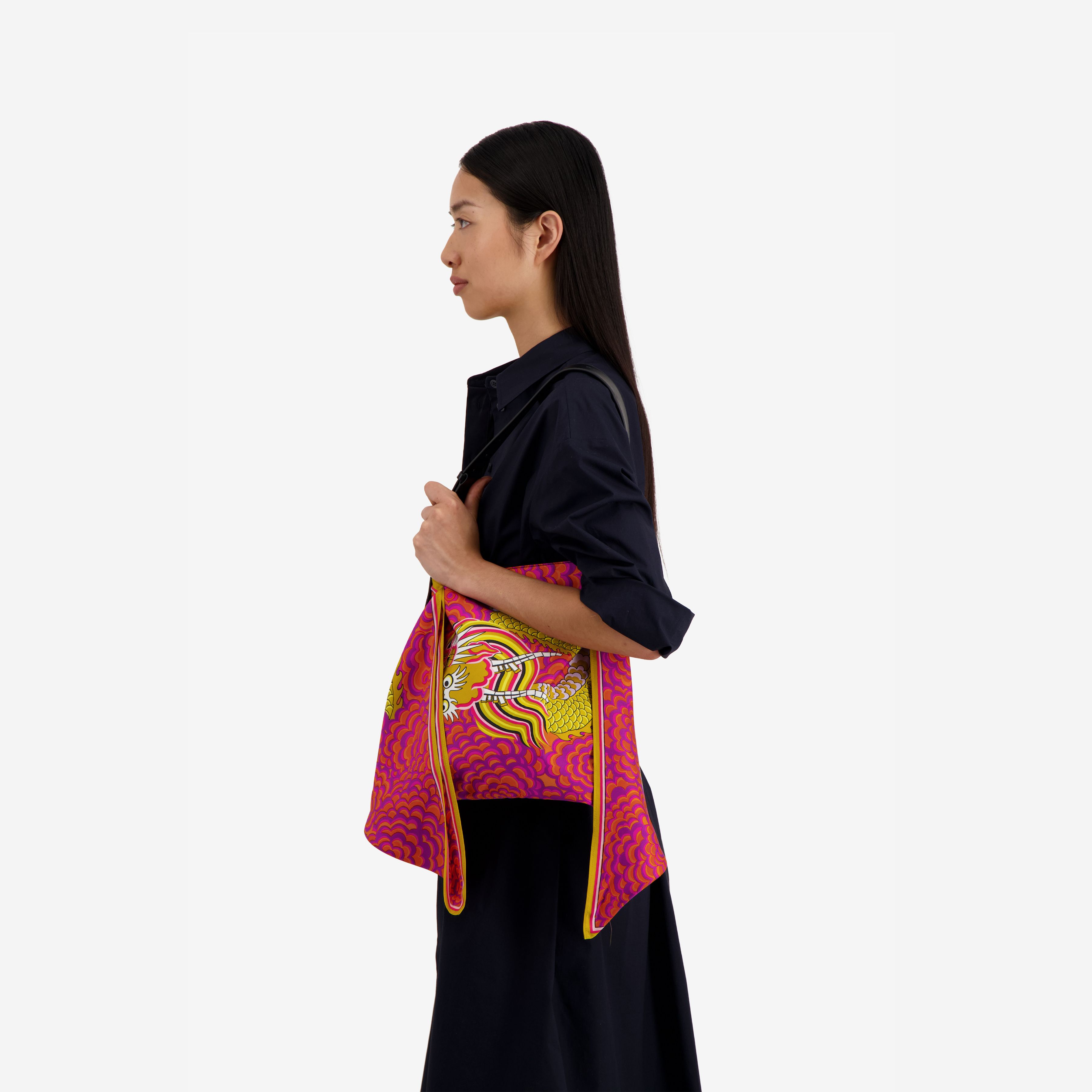 Scarf Bag S - Dragon - Fuchsia