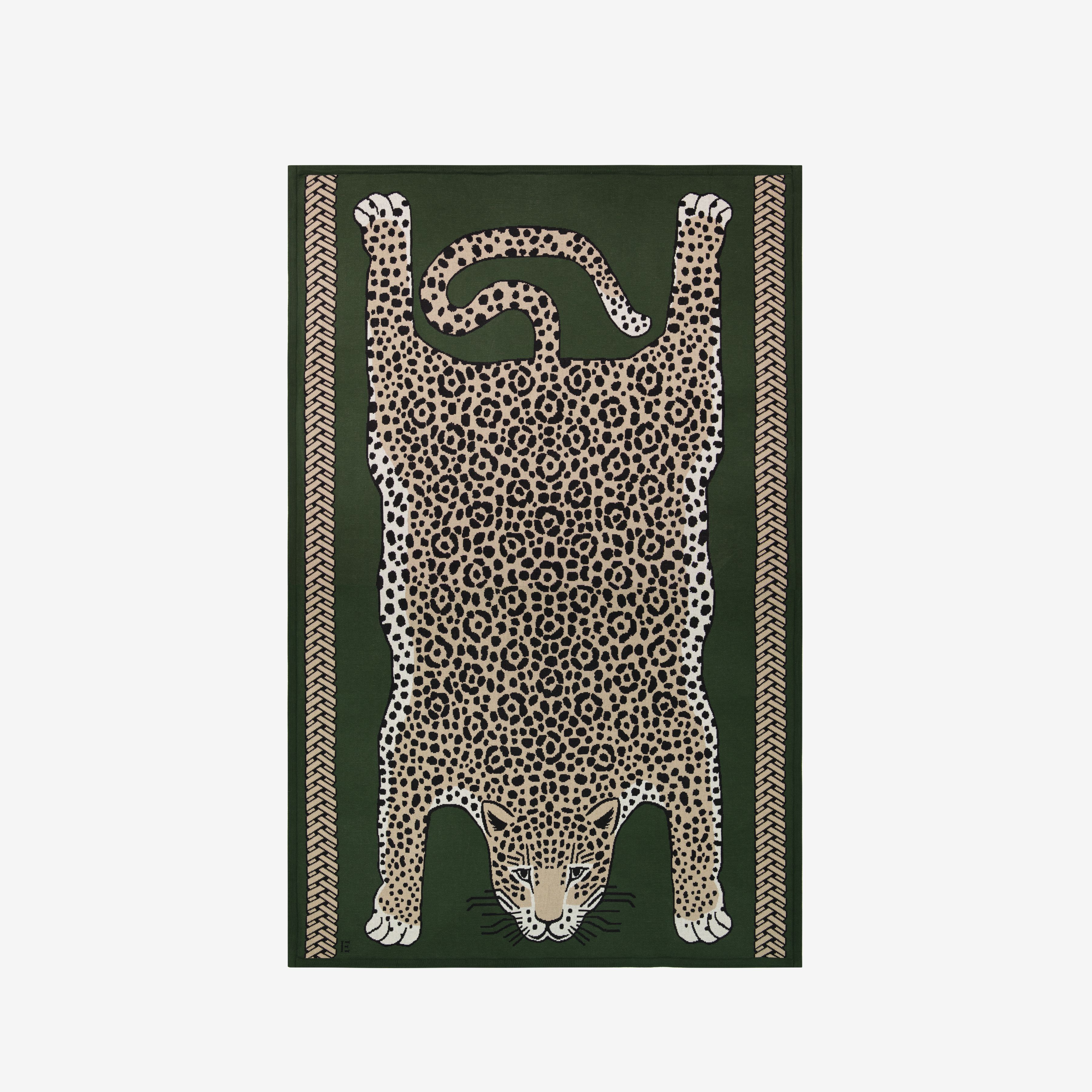 Decke 130 - Leopard - Khaki