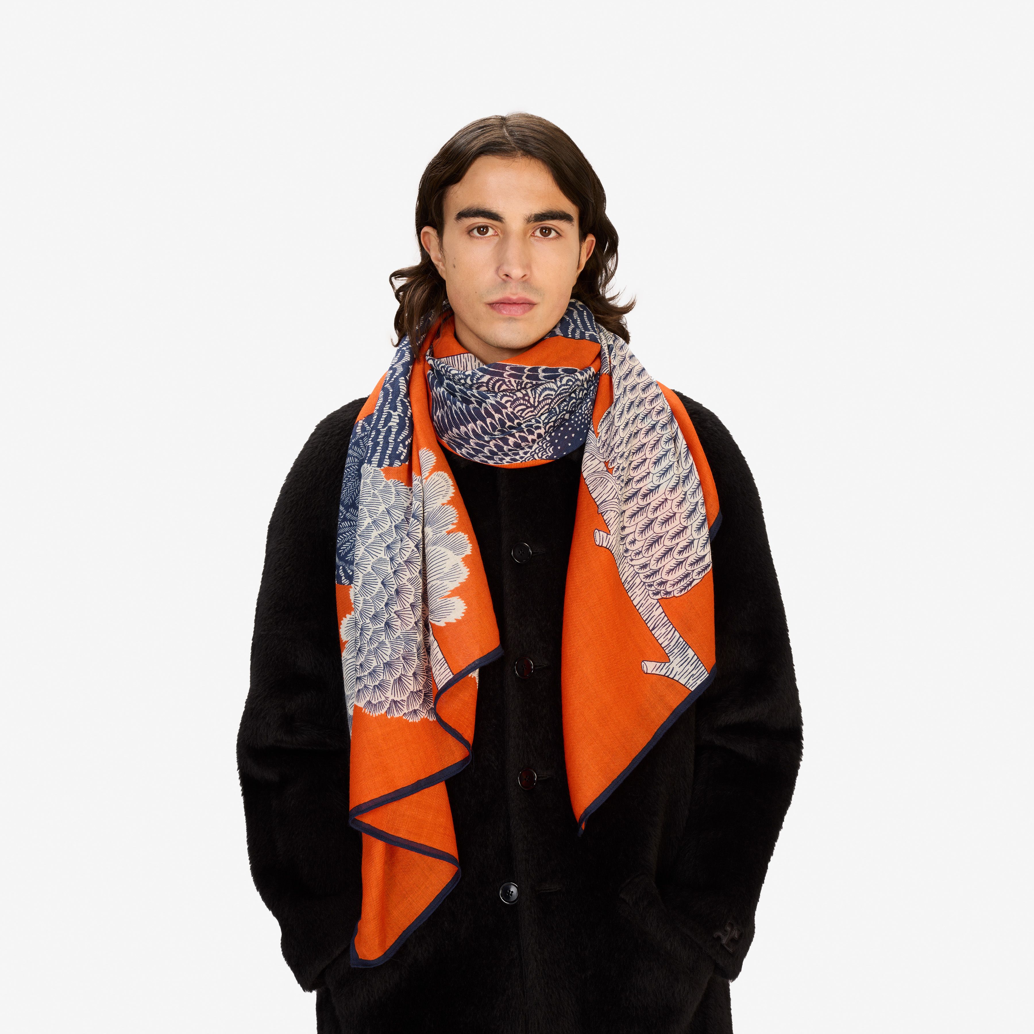 Bufanda 80 - Chouette - Naranja