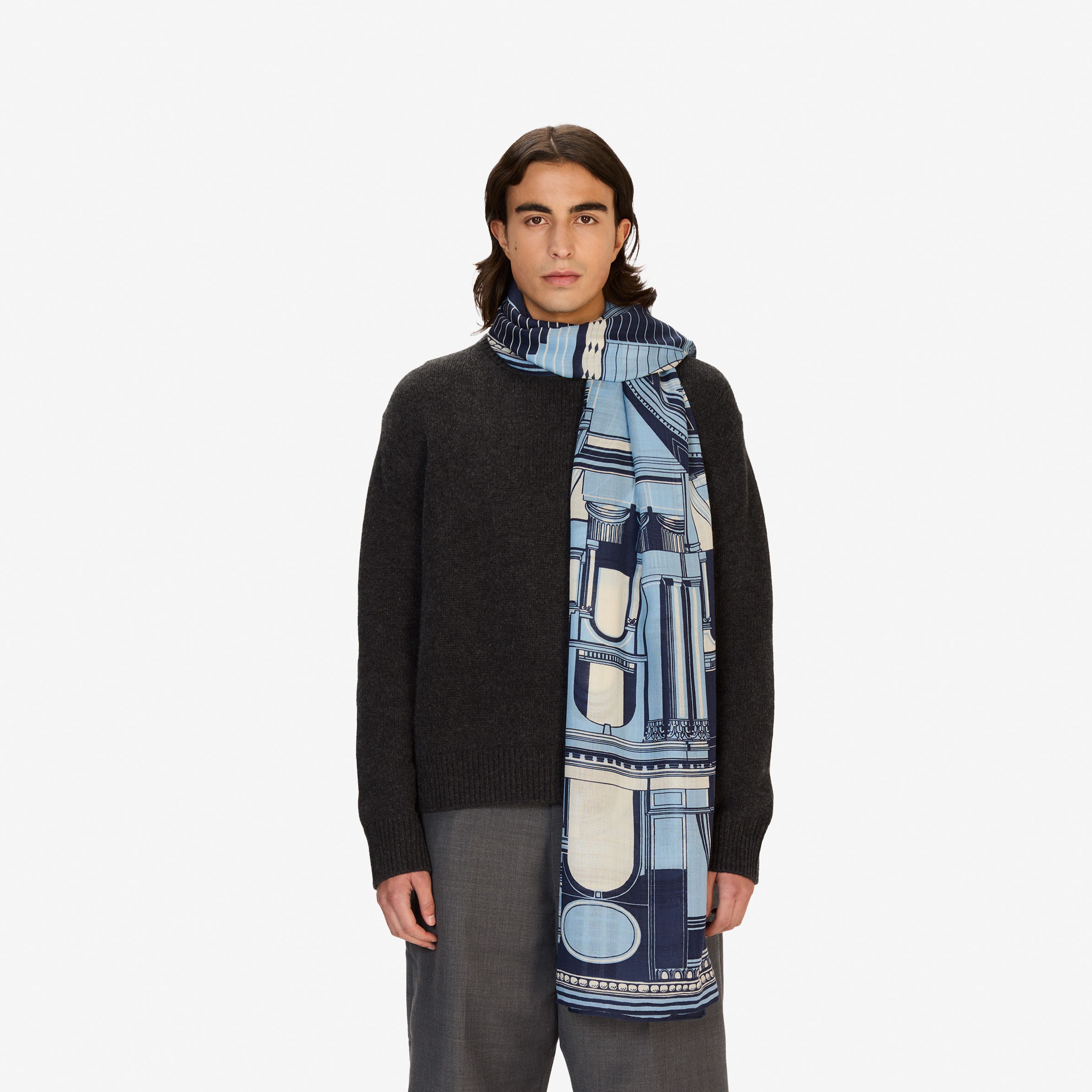 Bufanda 100 - Architecture - Azul