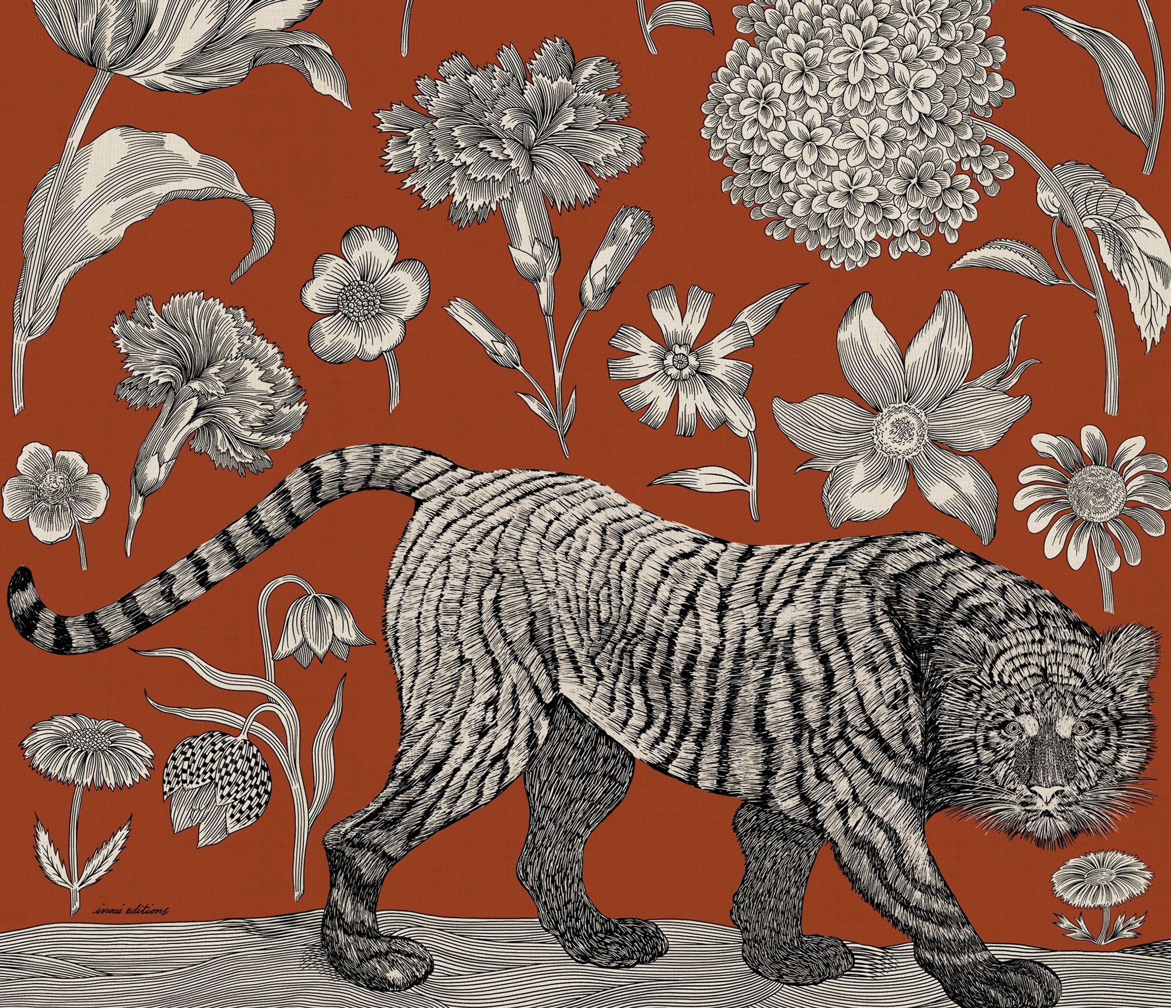 dibujo-gustav-Naranja-Pañuelos_cuadrados