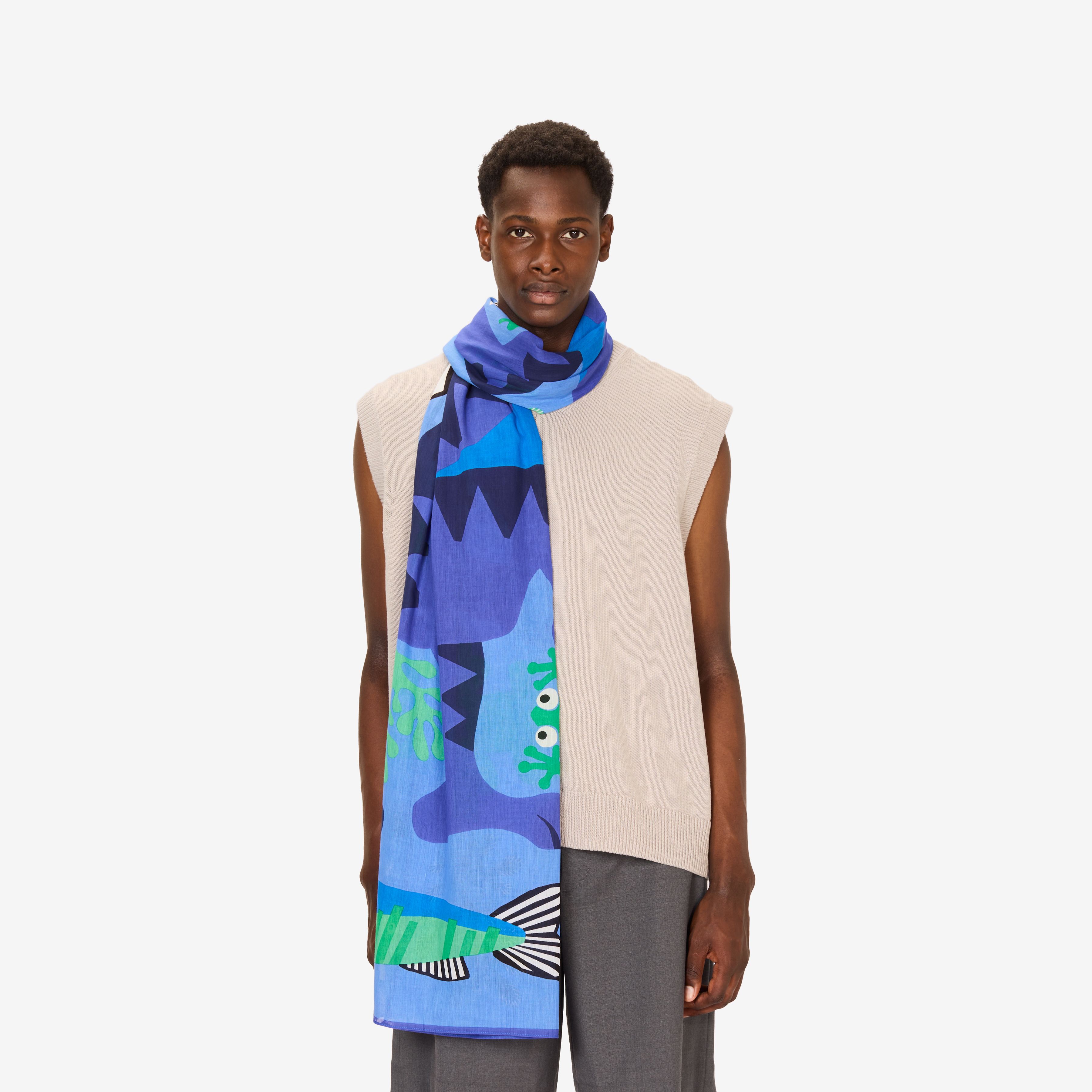 Scarf 100 - Splash - Navy