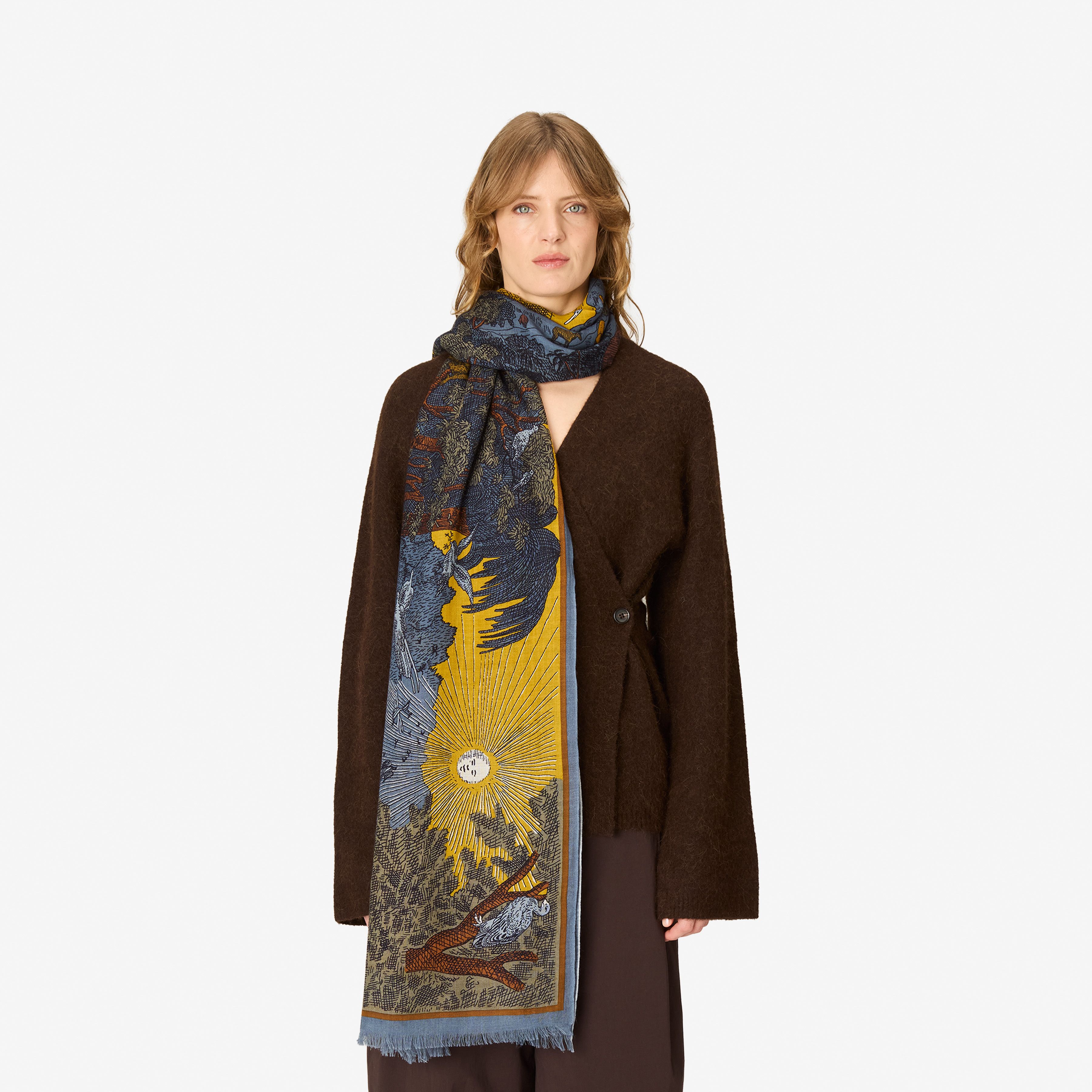 Schal 100 - Reve - Duck Blau