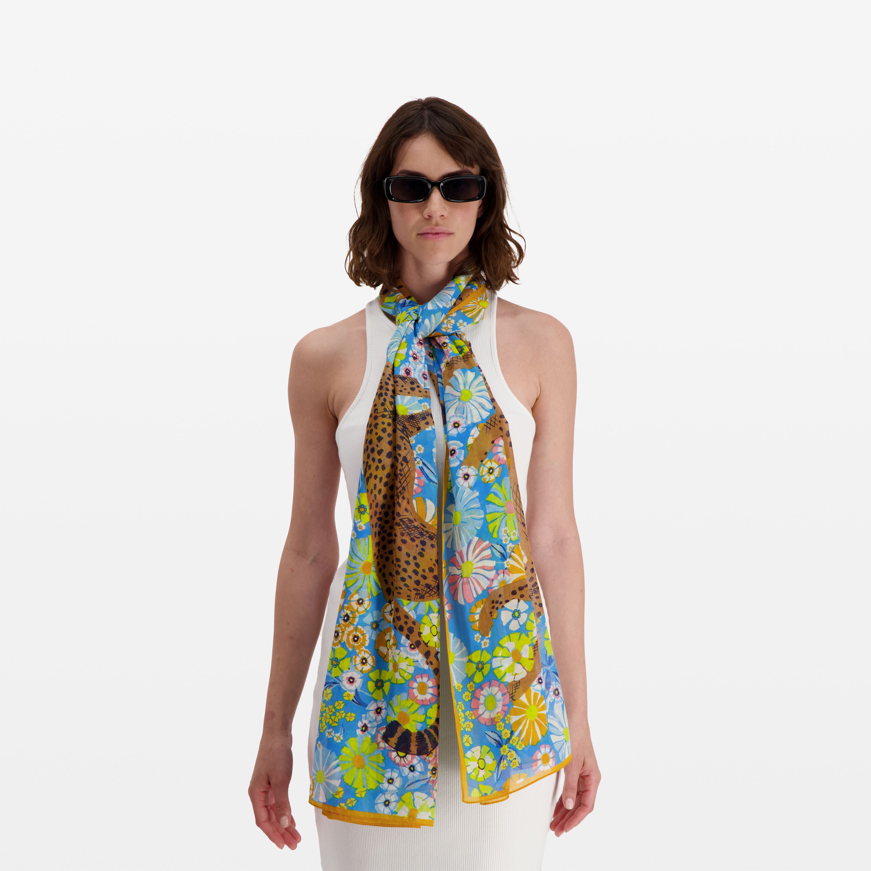 Scarf 100 - Pampa - Turquoise Blue