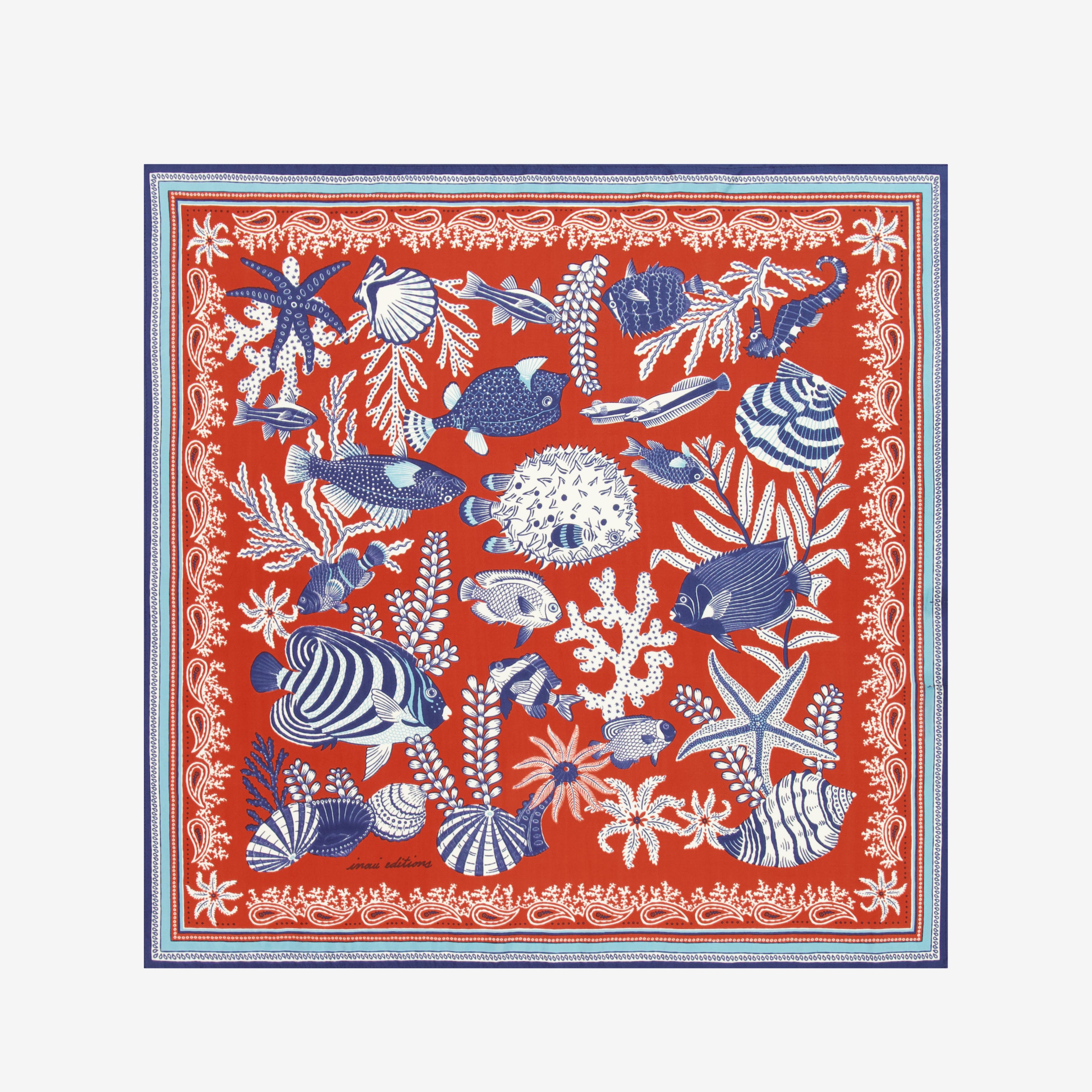 Carré 65 - Neptune - Terracotta