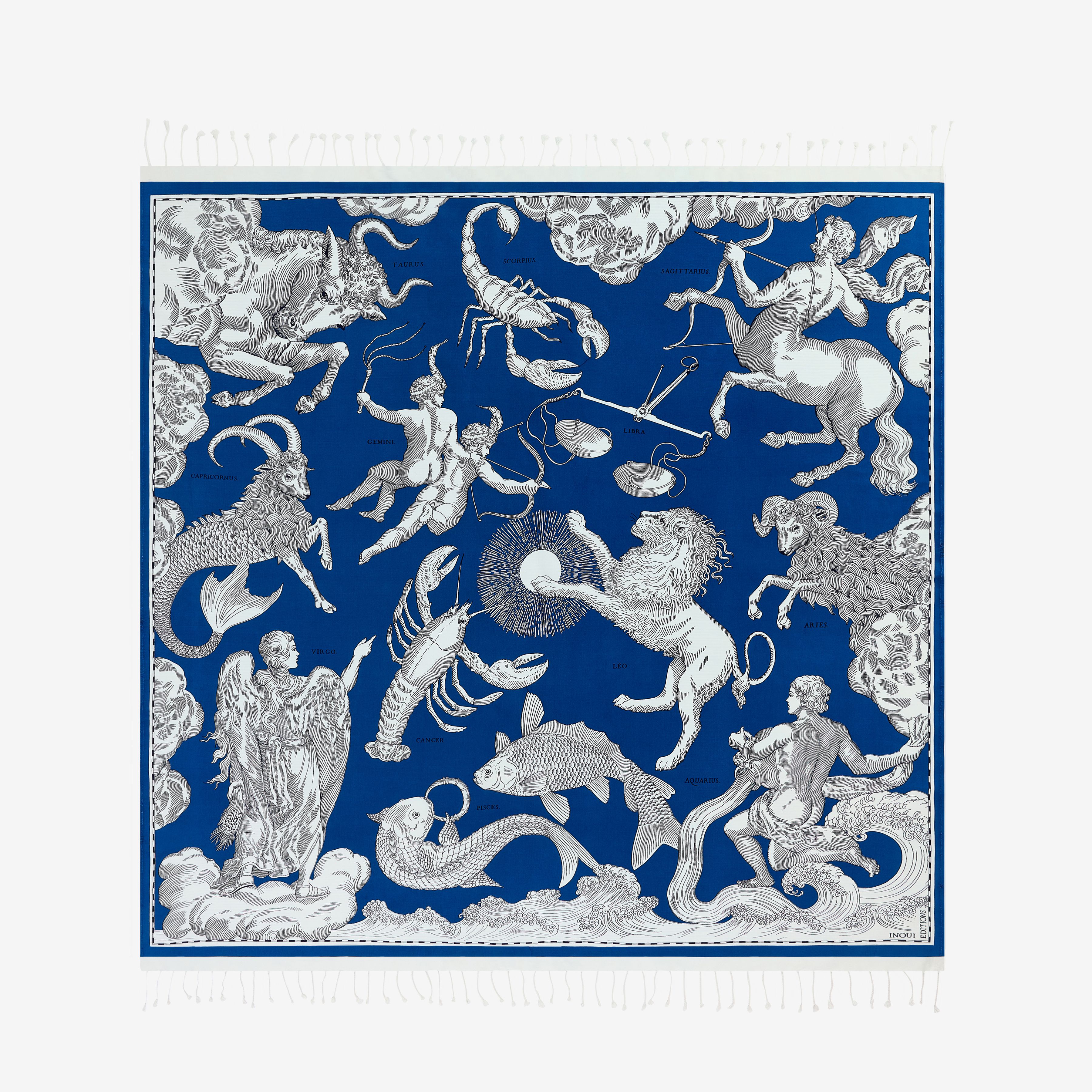 Fouta Towel 190 - Astrologie - Blue