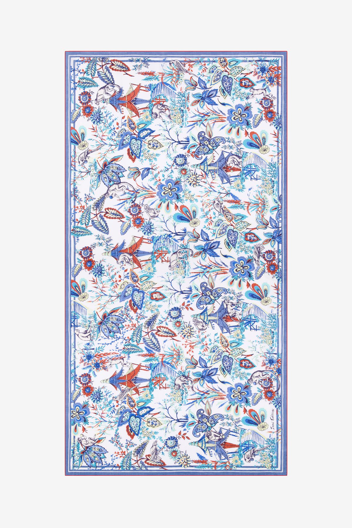 Écharpe 100 - Pagode - Bleu