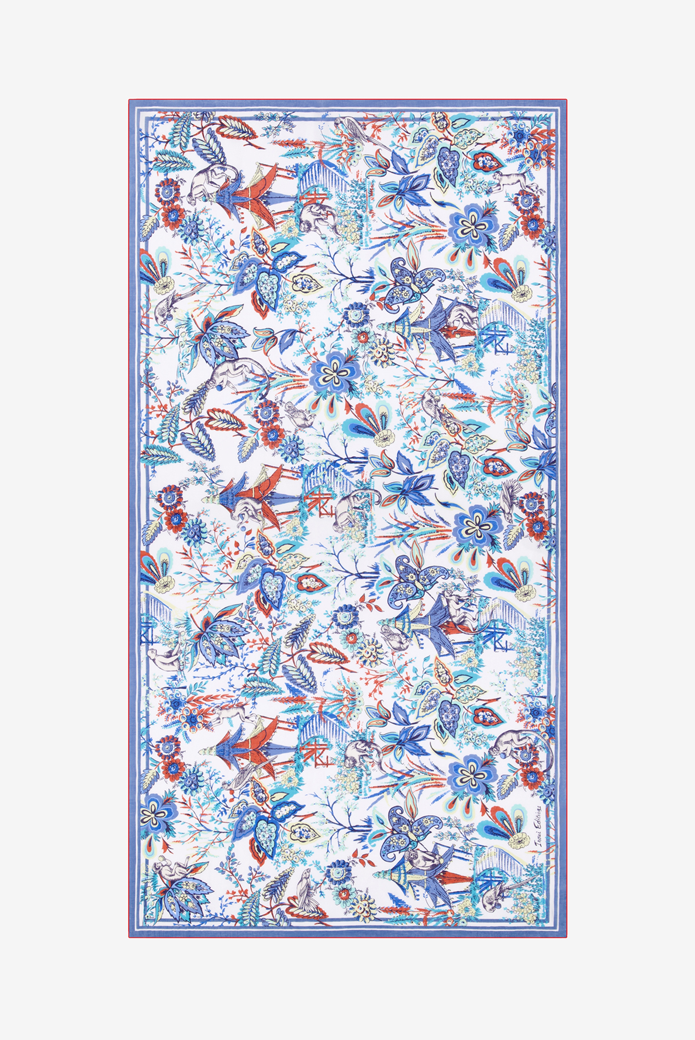 Écharpe 100 - Pagode - Bleu