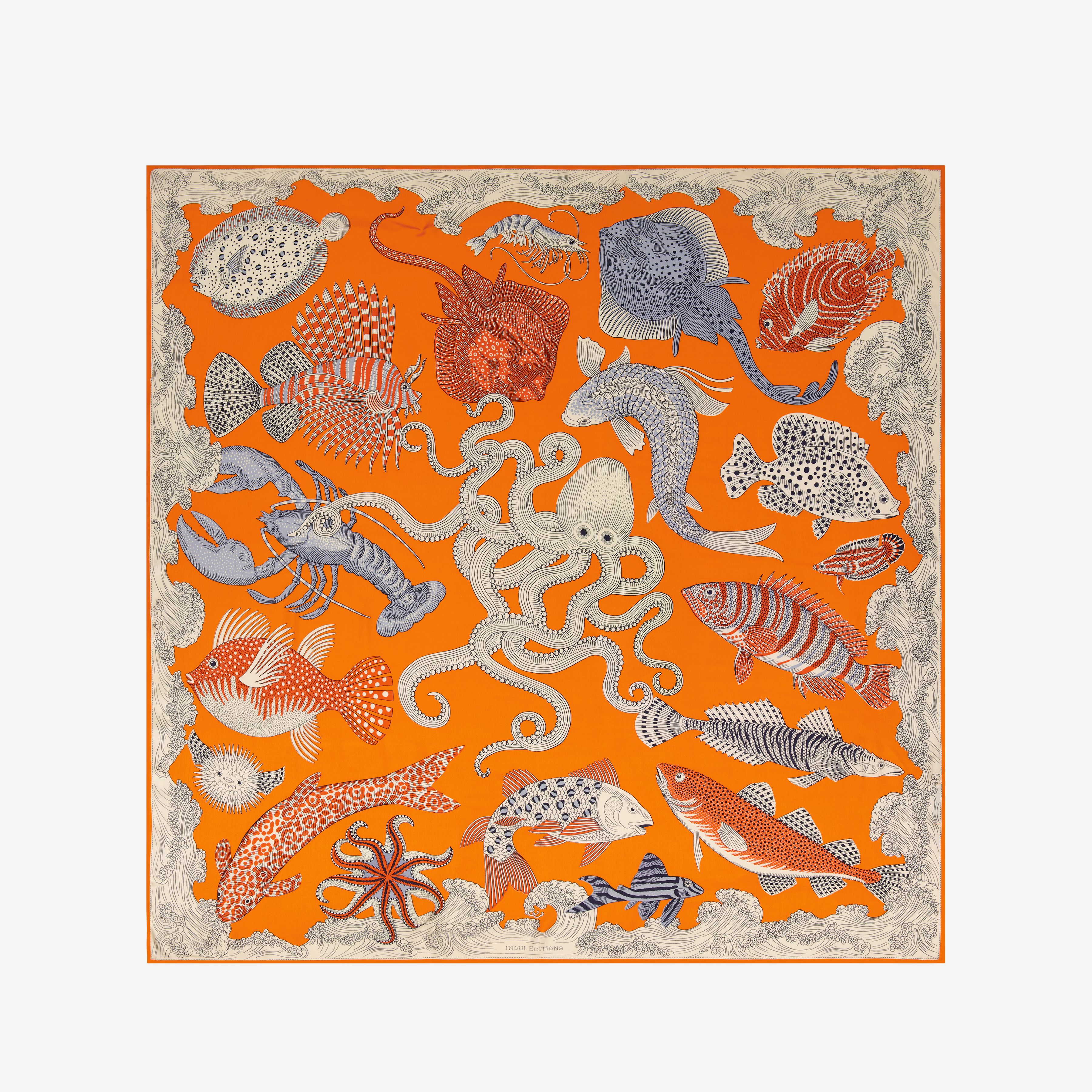 Quadratisches 130 - Poseidon - Orange