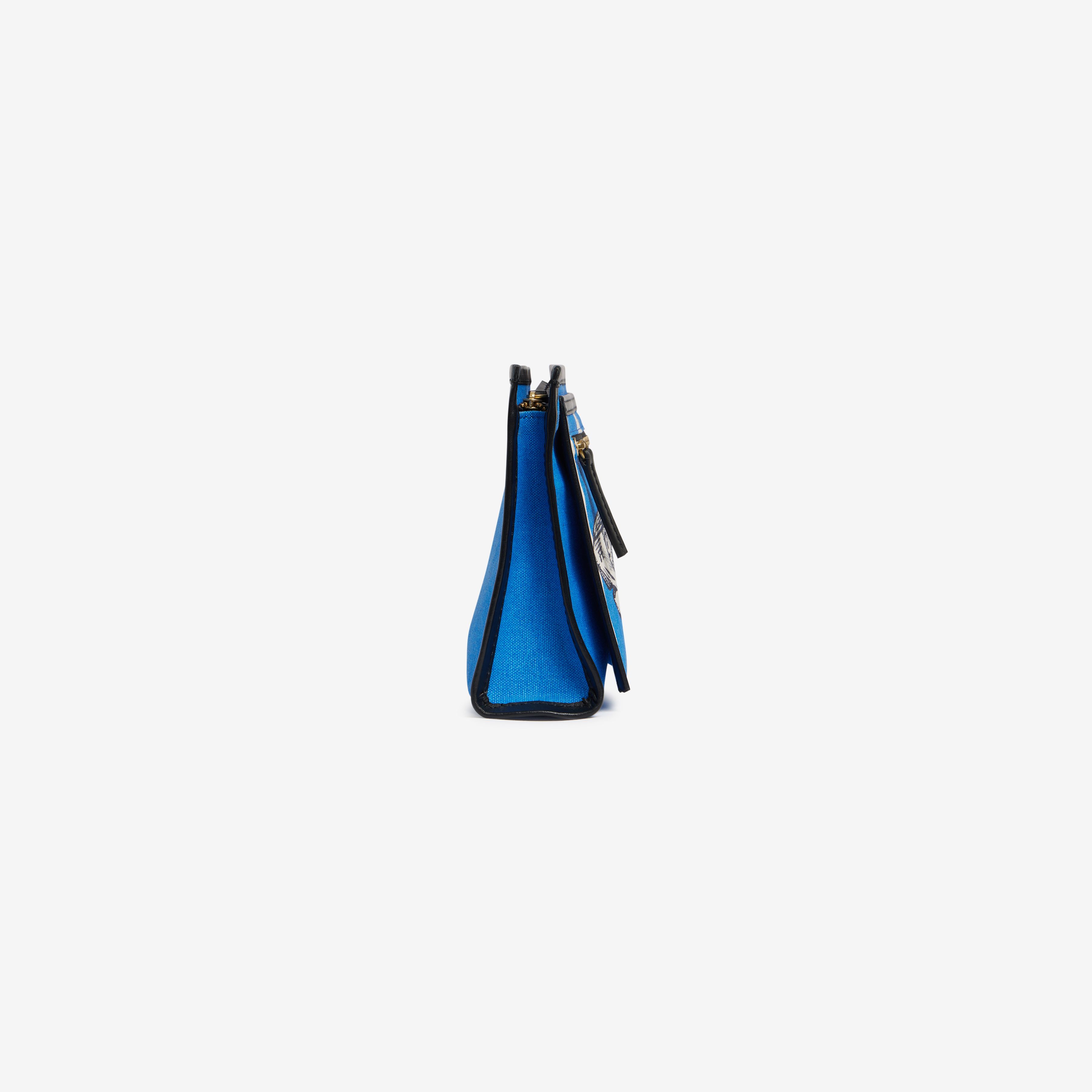 Double Pouch - Requins - Blue