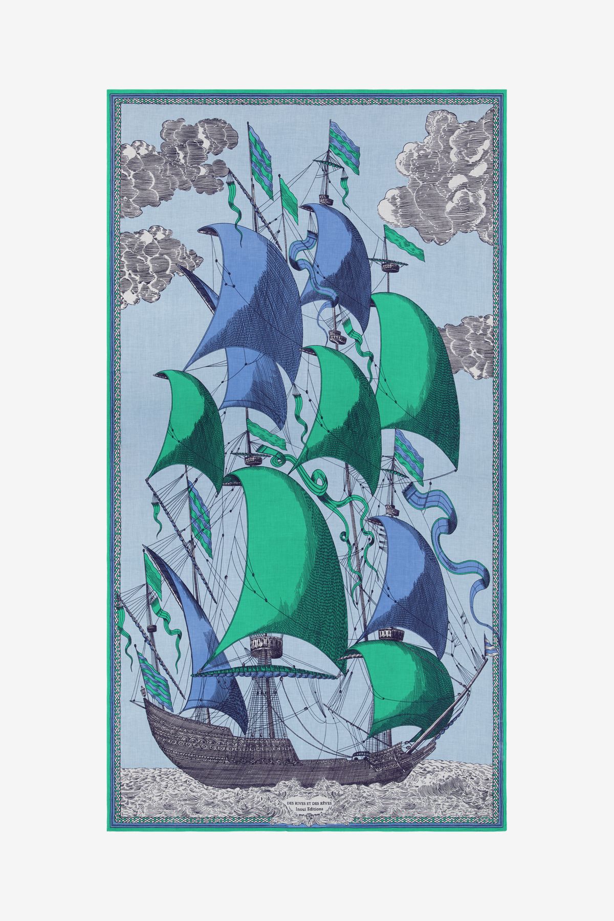 Scarf 100 - Des Rives et des Reves - Green