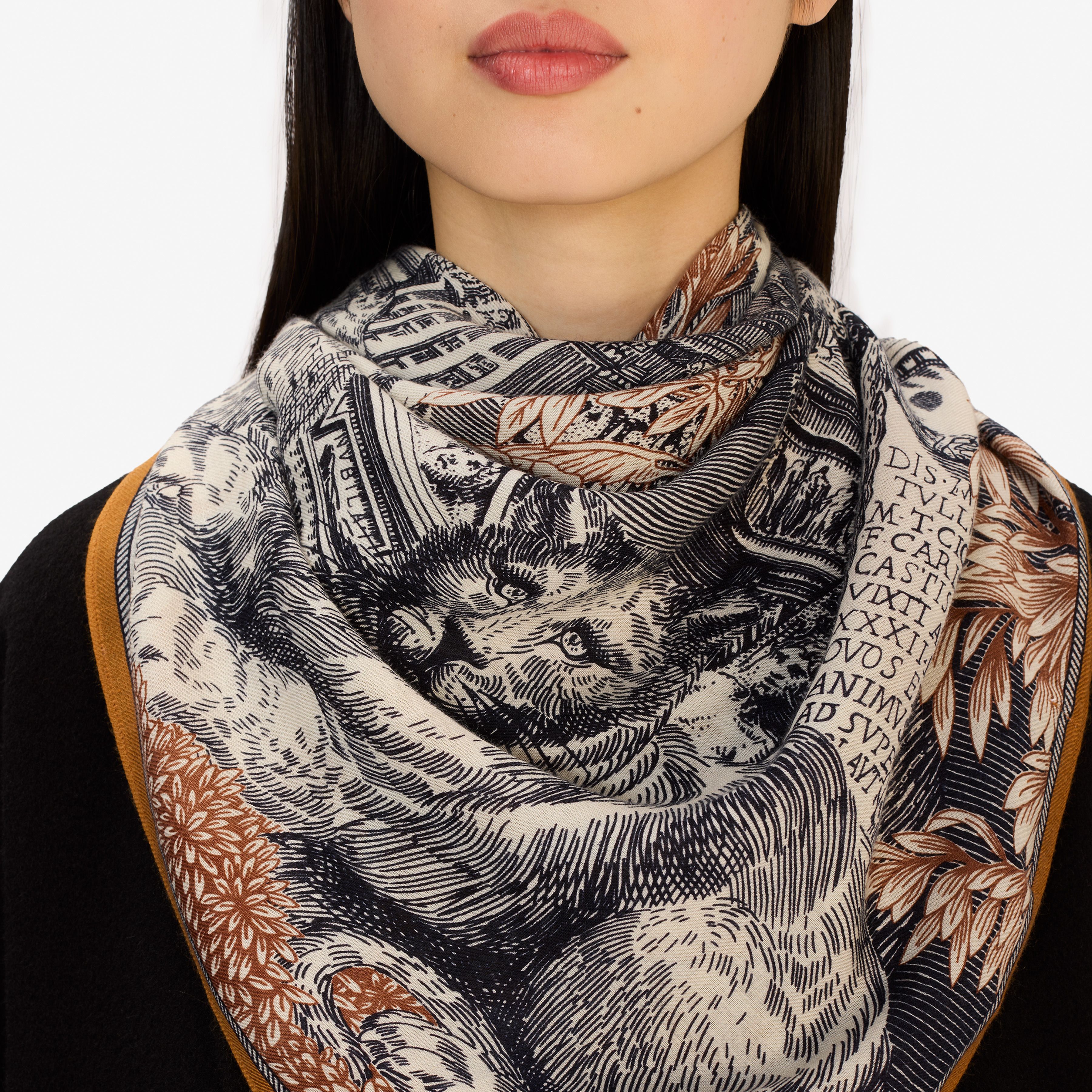 Cashmere Square 130 - Piranesi - Golden Brown