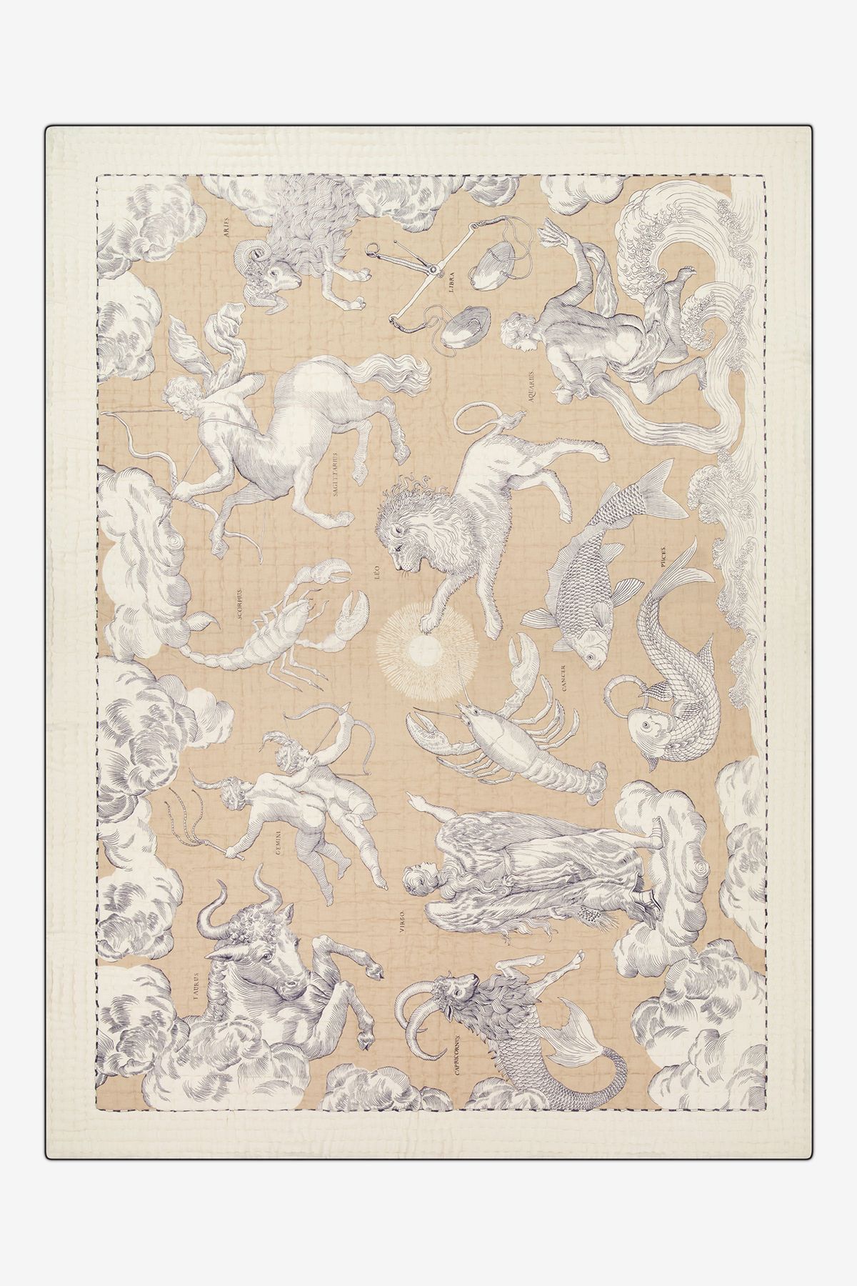 Quilted Cover 140 - Astrologie - Beige
