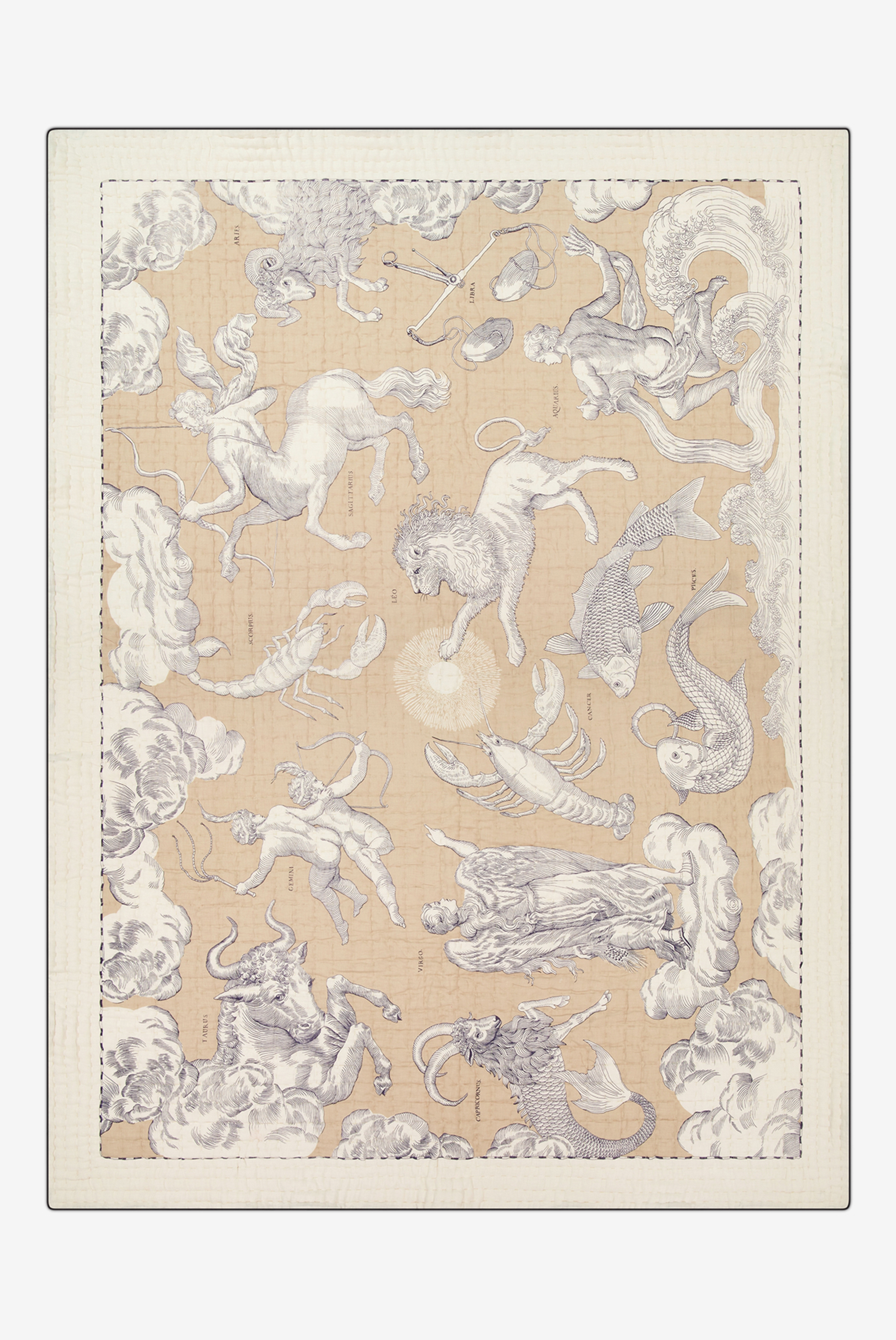 Quilted Cover 140 - Astrologie - Beige