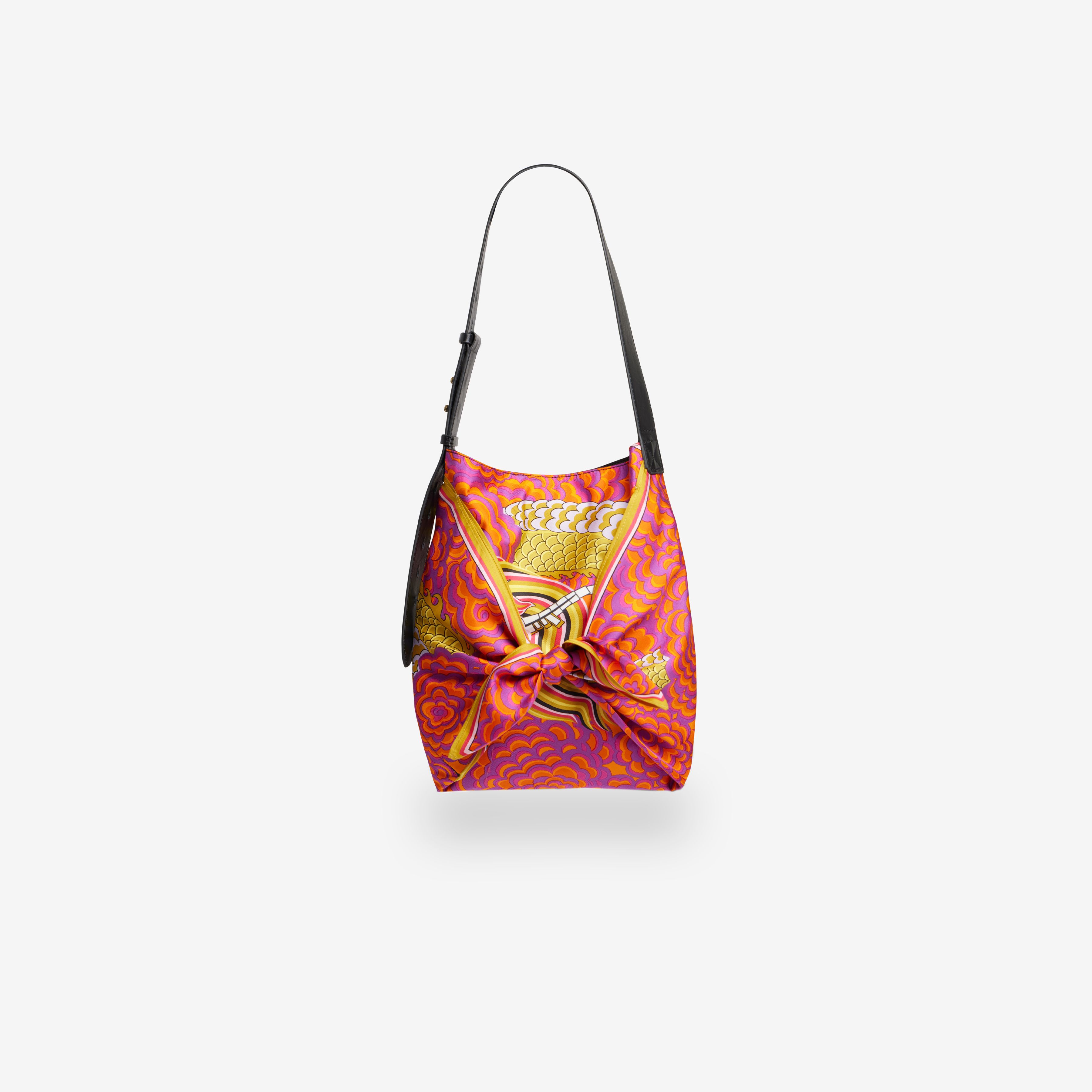 Scarf Bag S - Dragon - Fuchsia