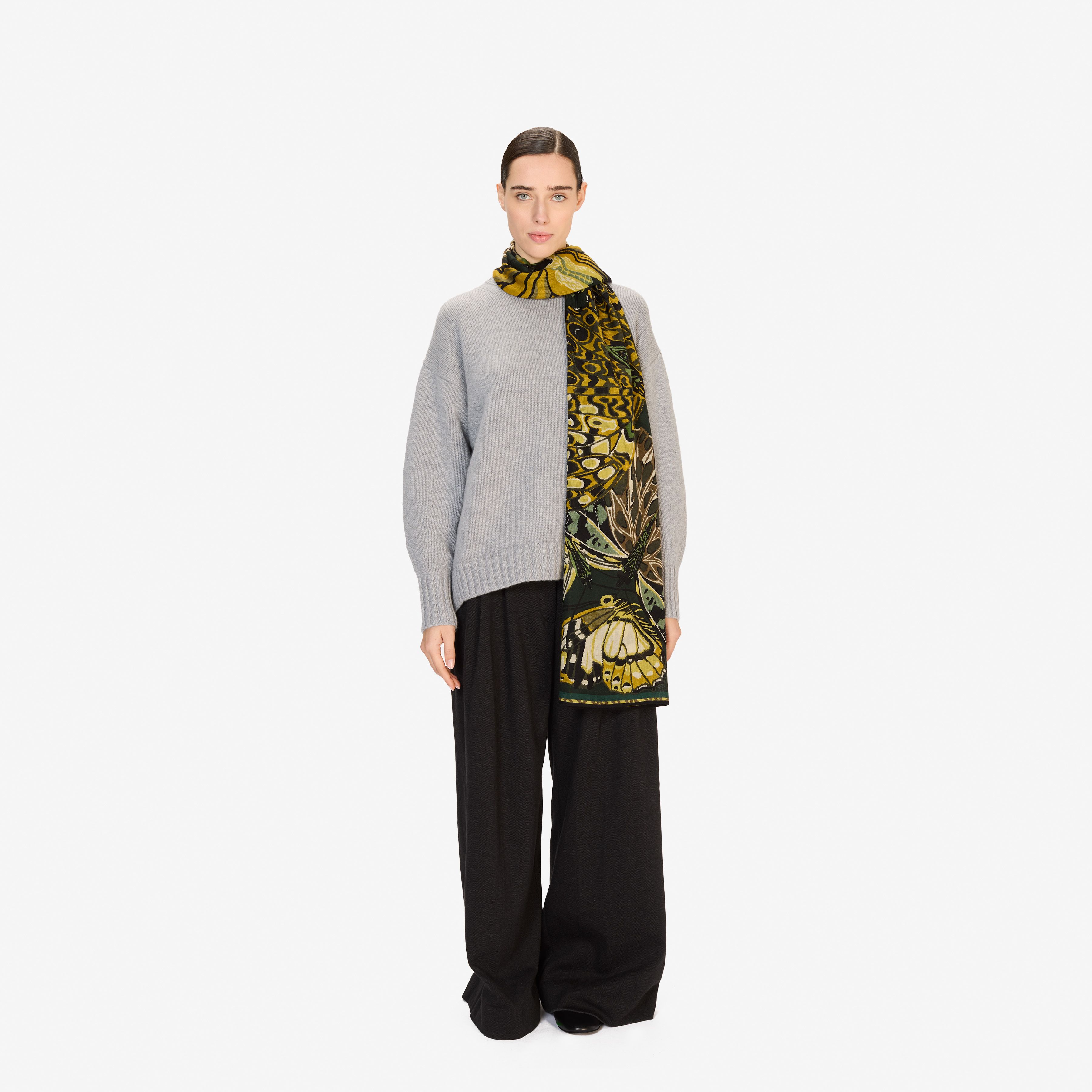 Scarf 70 - Papillons - Emerald