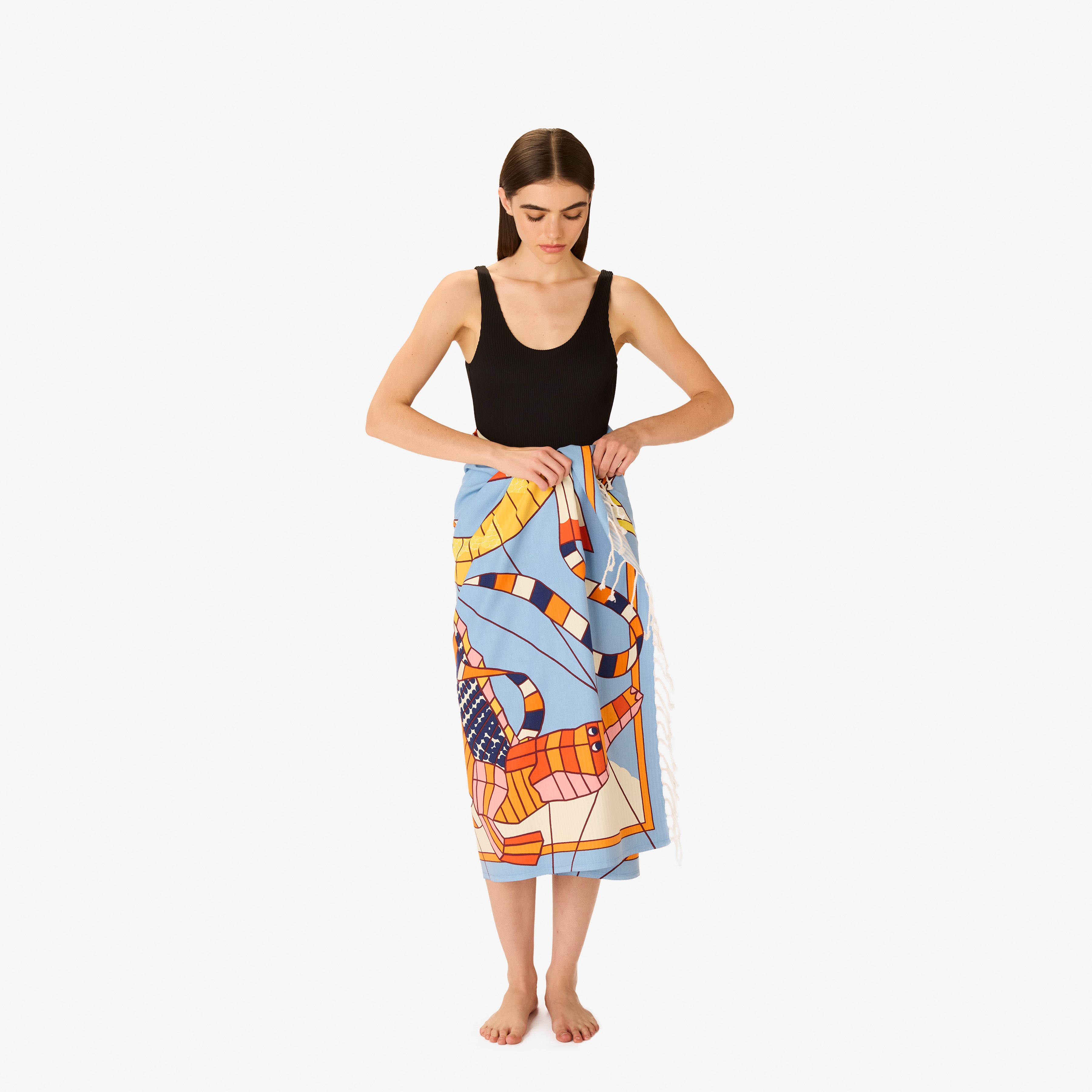 Fouta 100 - Cerfs Volants - Orange
