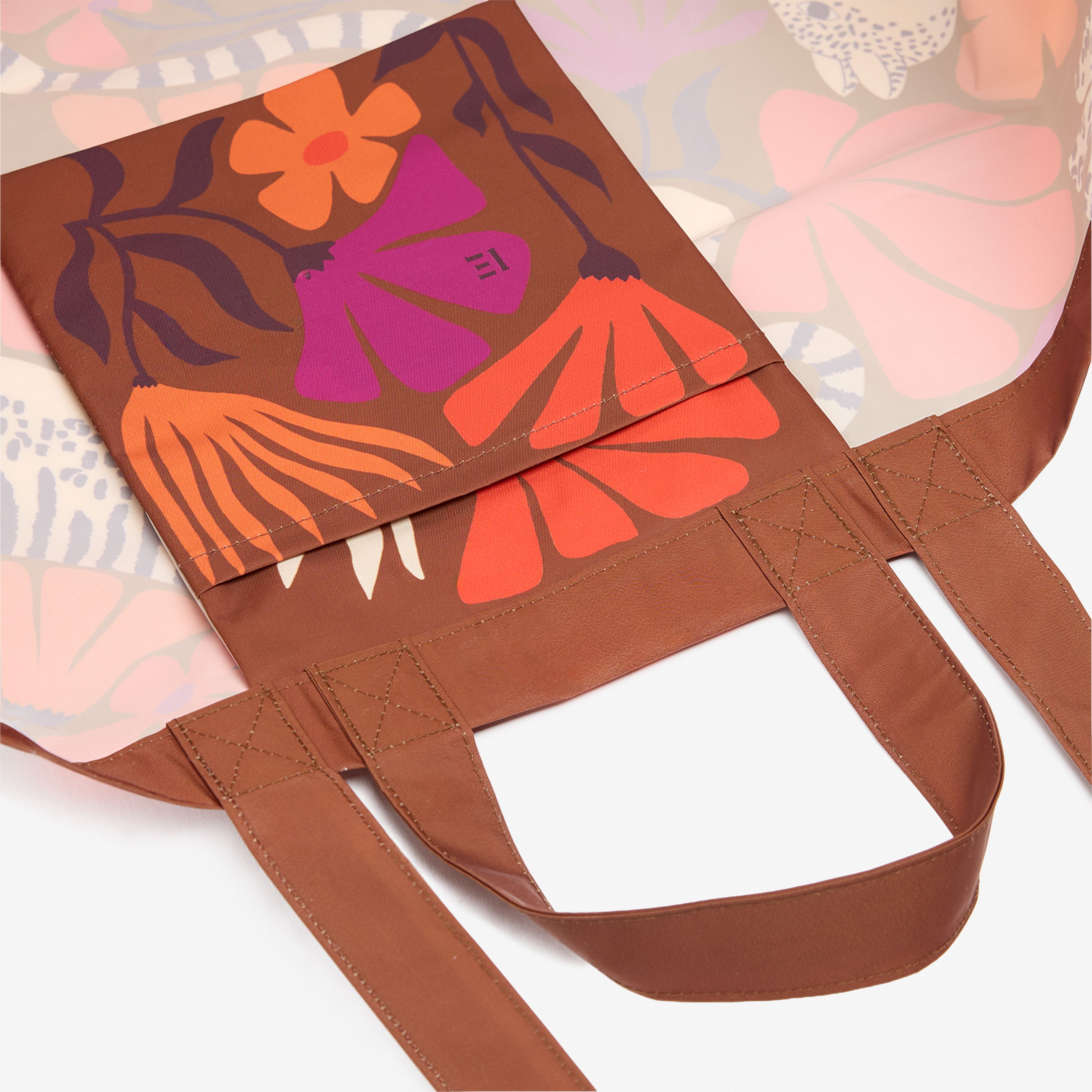 Maxi Shopper Bag - Panteo - Beige